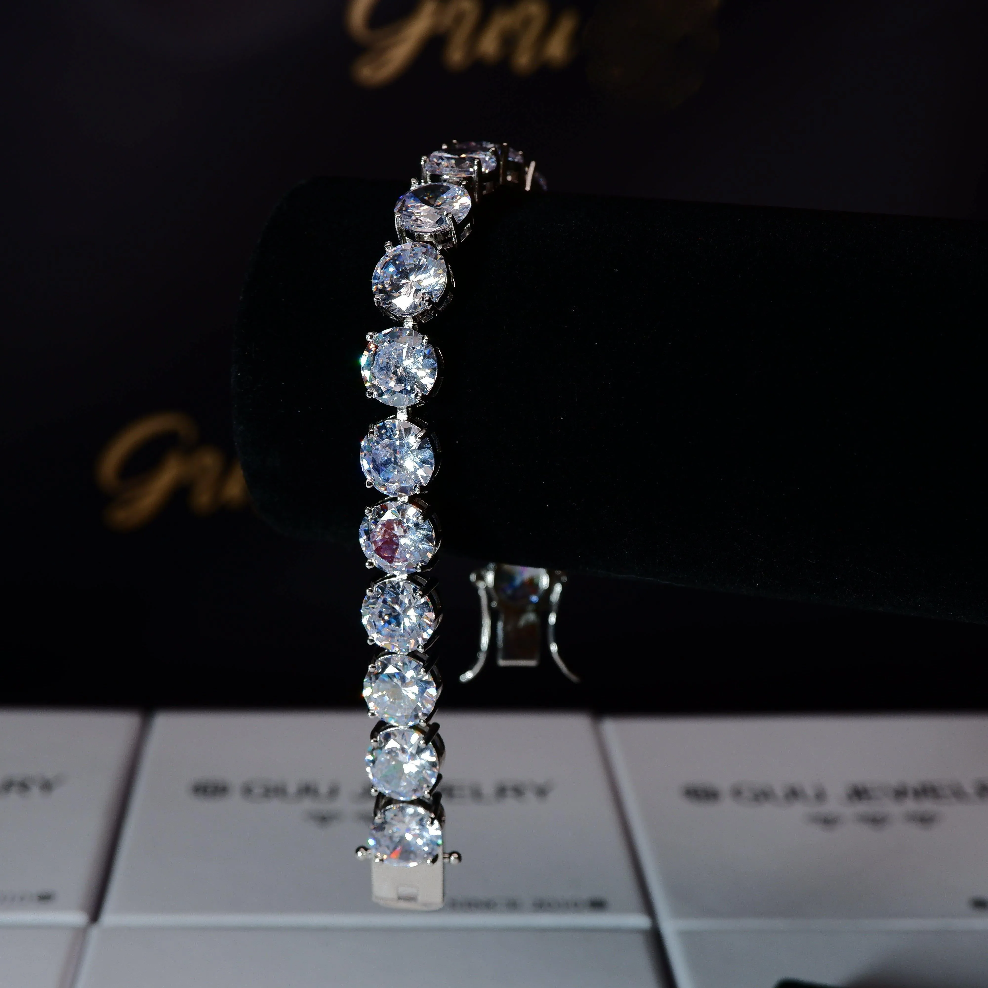 10mm Hip Hop CZ BlingBling Silver Tennis Bracelet