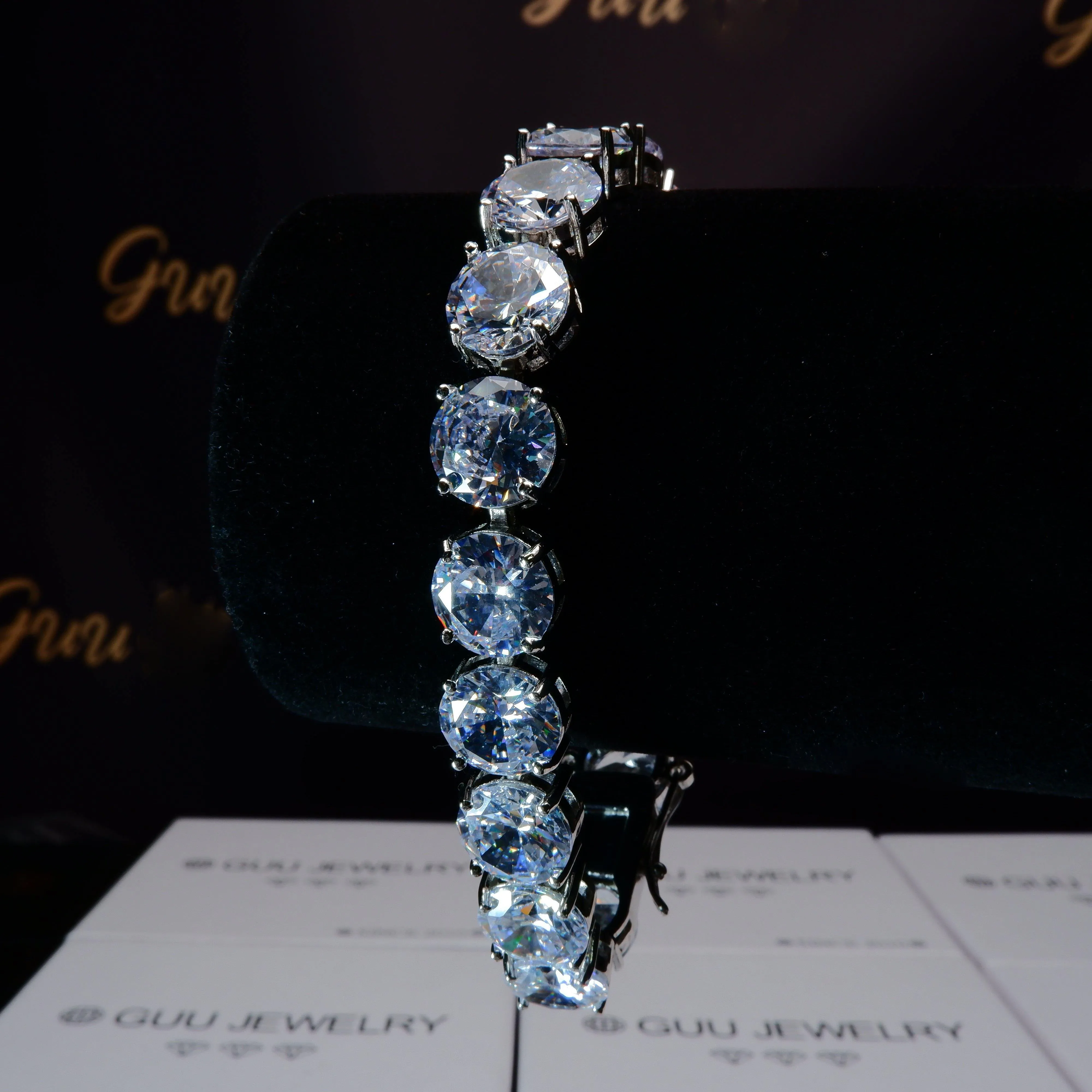 10mm Hip Hop CZ BlingBling Silver Tennis Bracelet