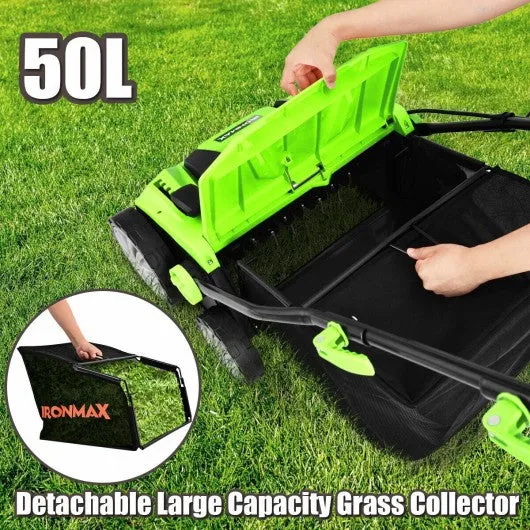 13Amp Corded Scarifier 15” Electric Lawn Dethatcher-Green