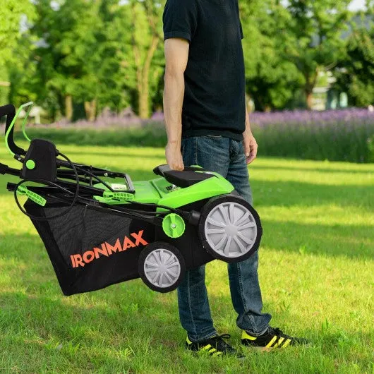 13Amp Corded Scarifier 15” Electric Lawn Dethatcher-Green