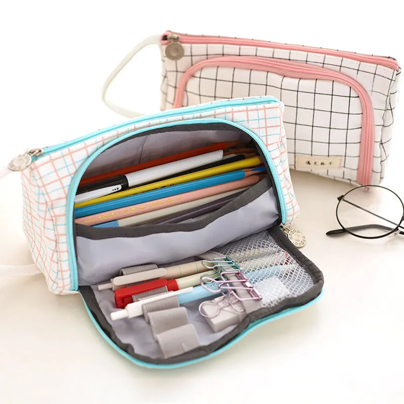 A Pencil Case Multifunctional Large Capacity Cotton and Linen Pencil Bag Pencil Case