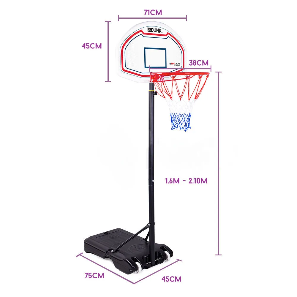 Adjustable Telescopic Basketball Hoop Stand with Wheels - Dr.Dunk