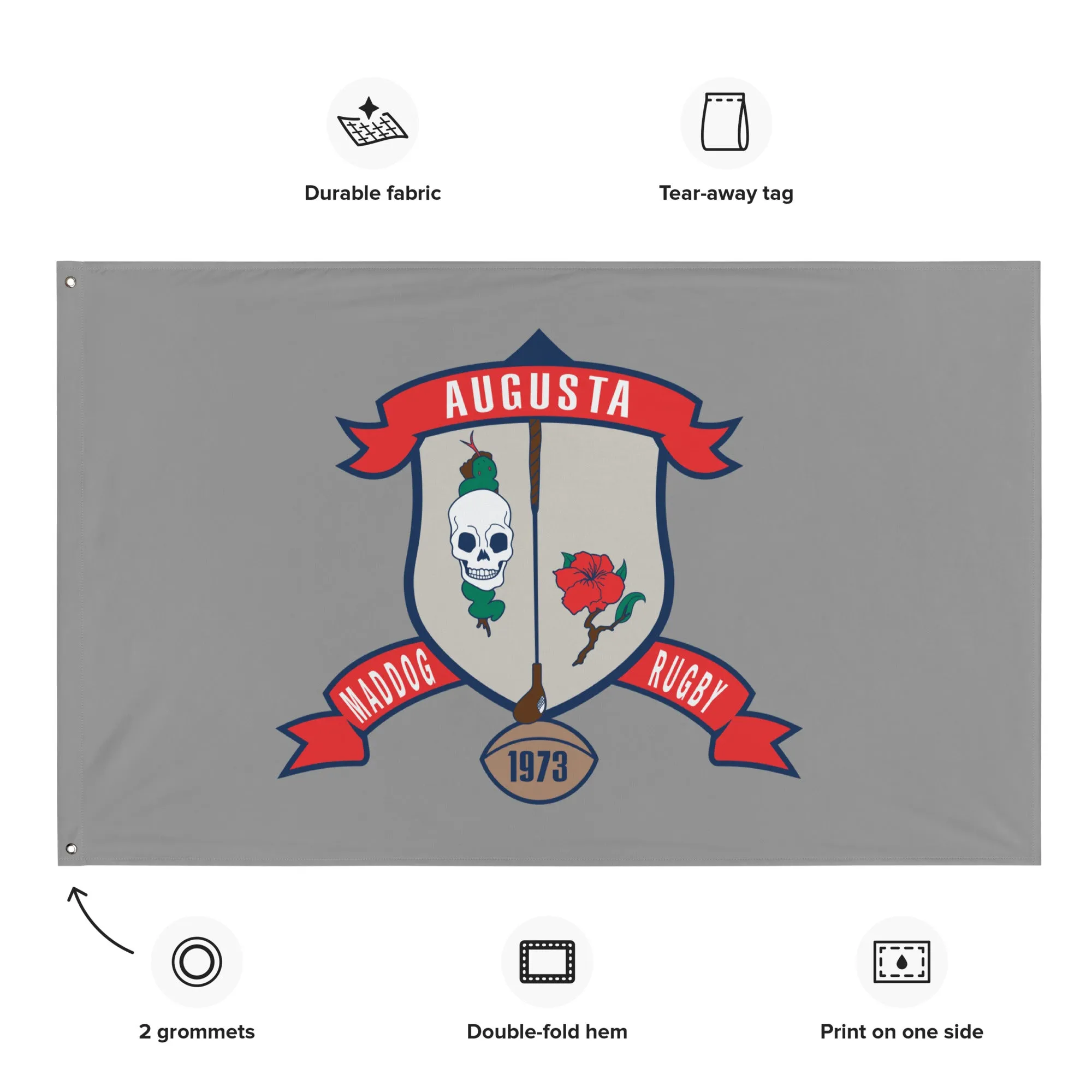 Augusta Maddog Rugby Wall Flag