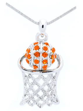 Basketball Hoop Necklace Large - Orange