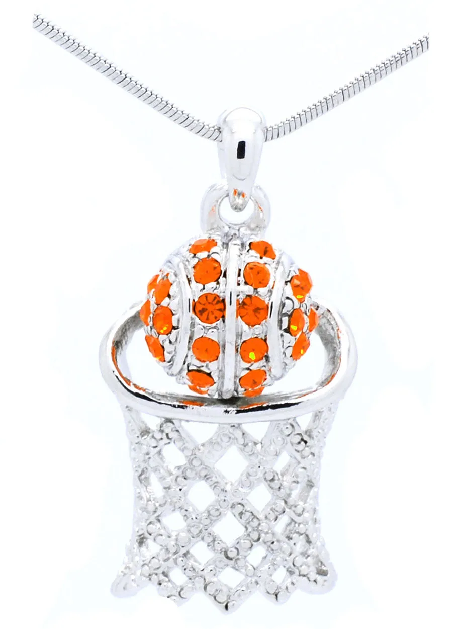 Basketball Hoop Necklace Large - Orange