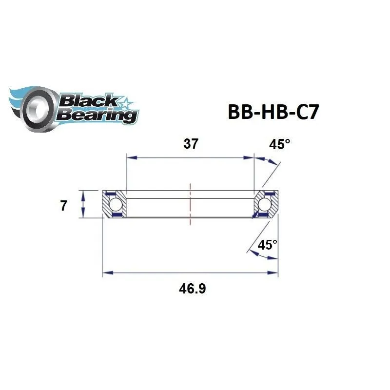 Blackbearing C7 37x46.9x7mm 45/45° Headset Bearing