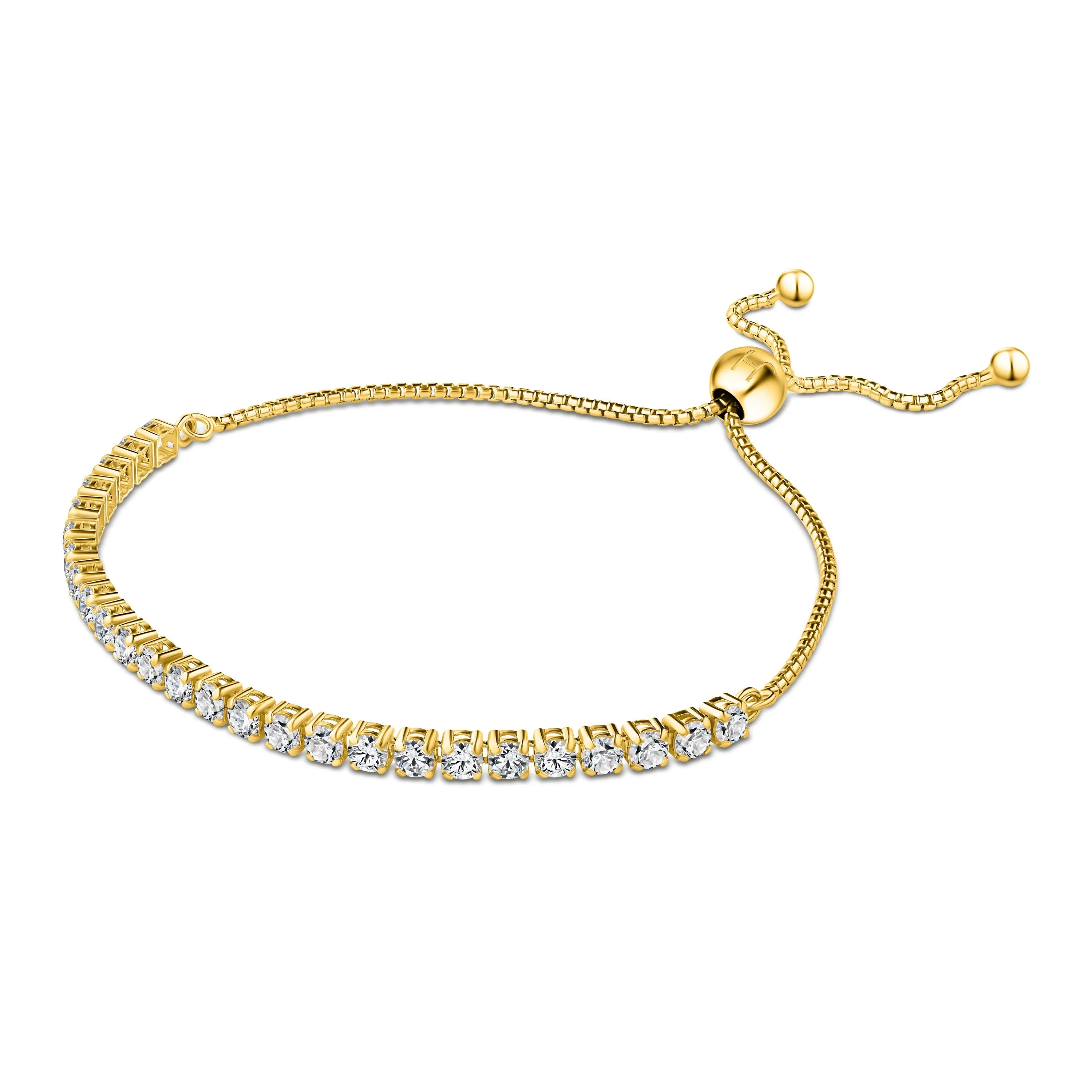 BRACELET ITALY HALF TENNIS WHITE STONES IPYG