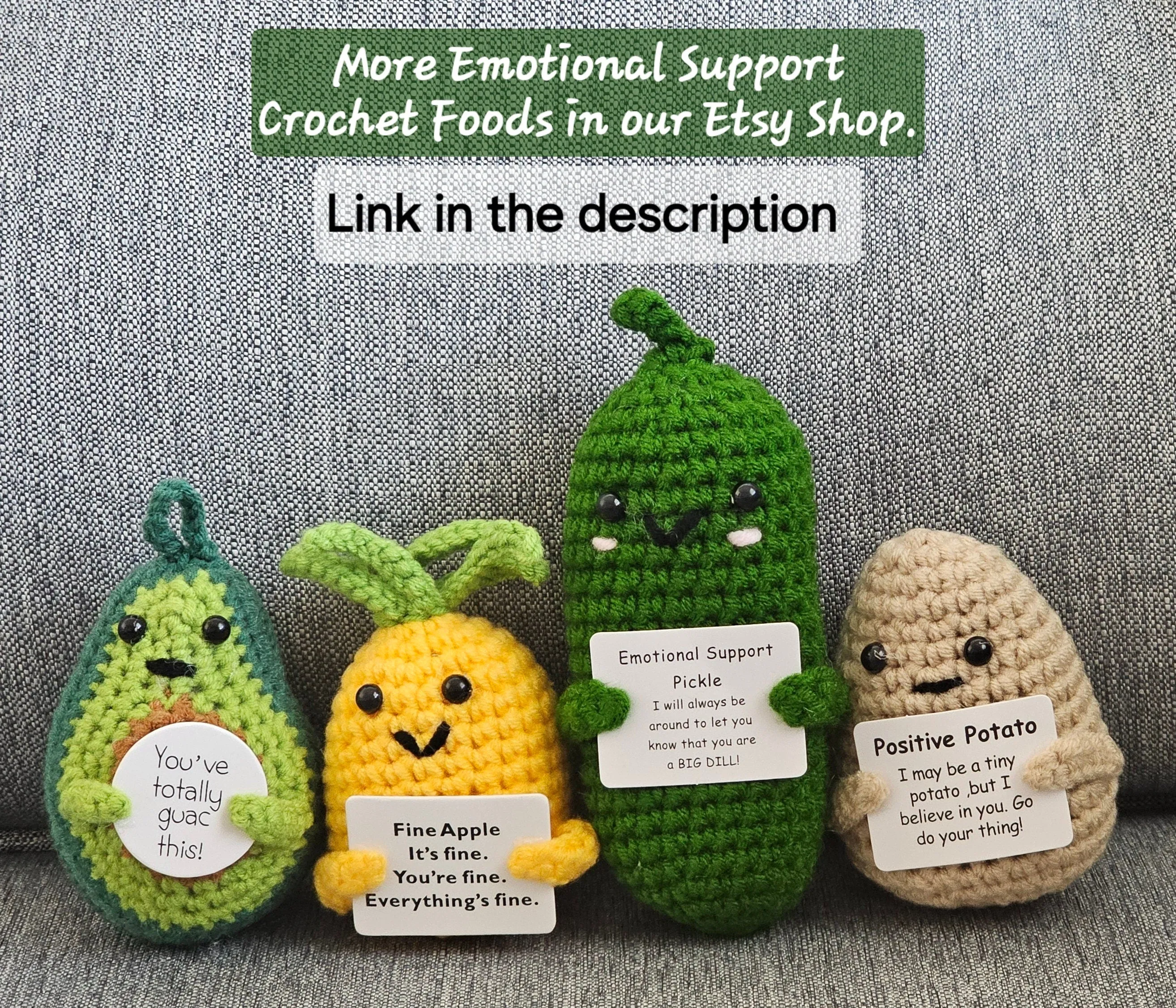 Crochet Football Positive Message with Stand Motivation Crochet Gift for Friend Desktop Accessory Coworker Encouraging Gift Mental Health