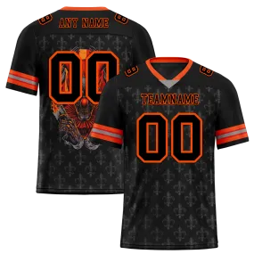 Custom Black Grey Skull Fashion Black Personalized Authentic Football Jersey FBJ02-bc0fbbd