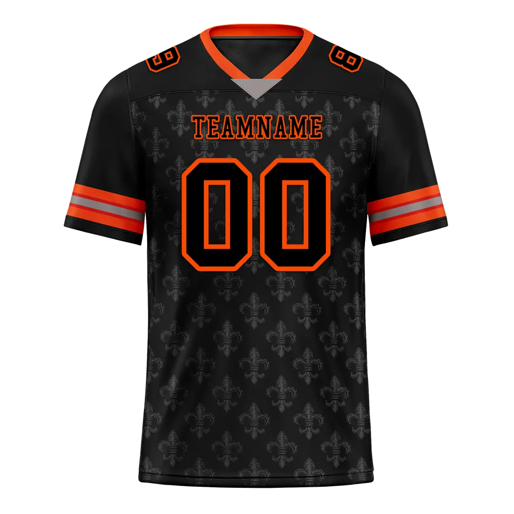 Custom Black Grey Skull Fashion Black Personalized Authentic Football Jersey FBJ02-bc0fbbd