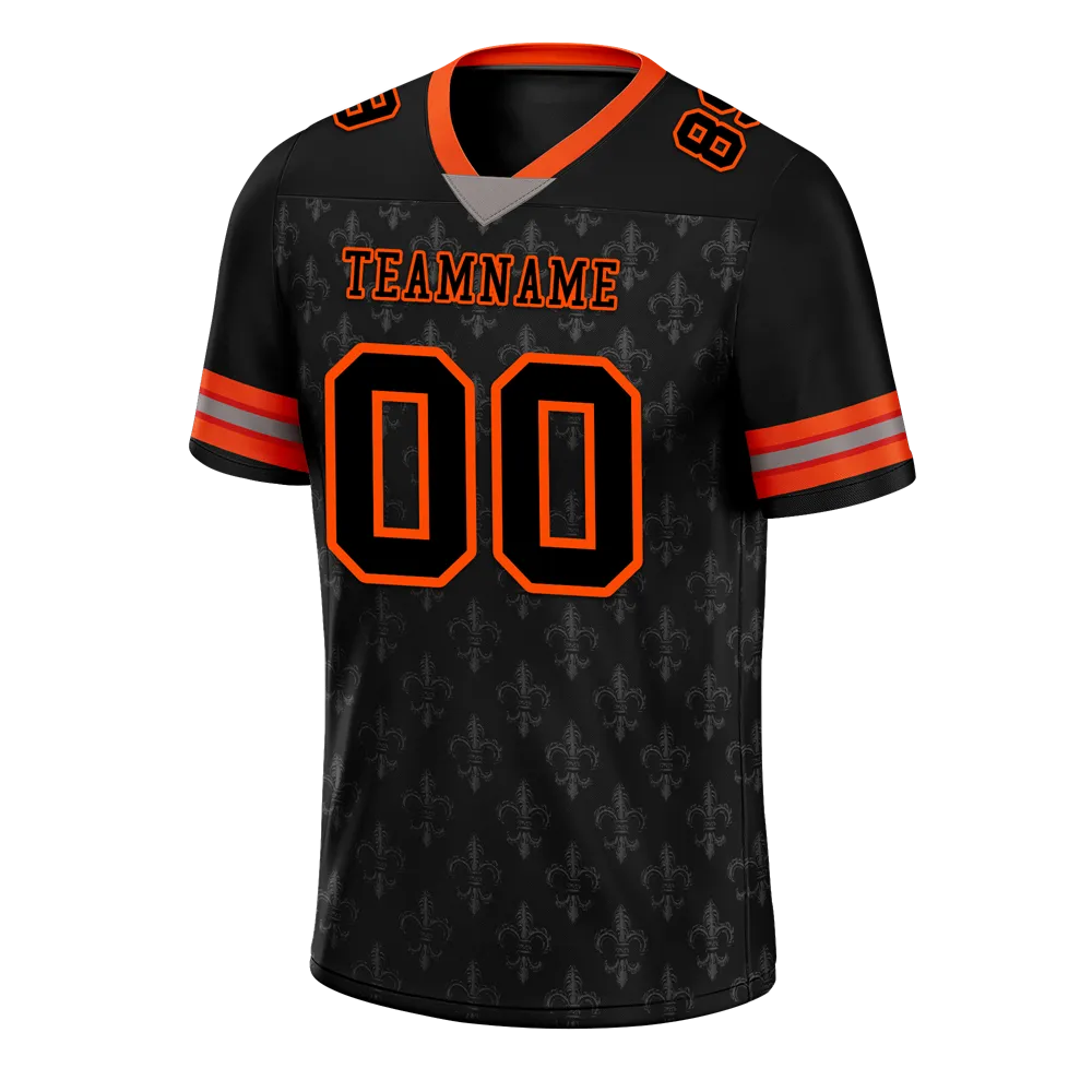 Custom Black Grey Skull Fashion Black Personalized Authentic Football Jersey FBJ02-bc0fbbd