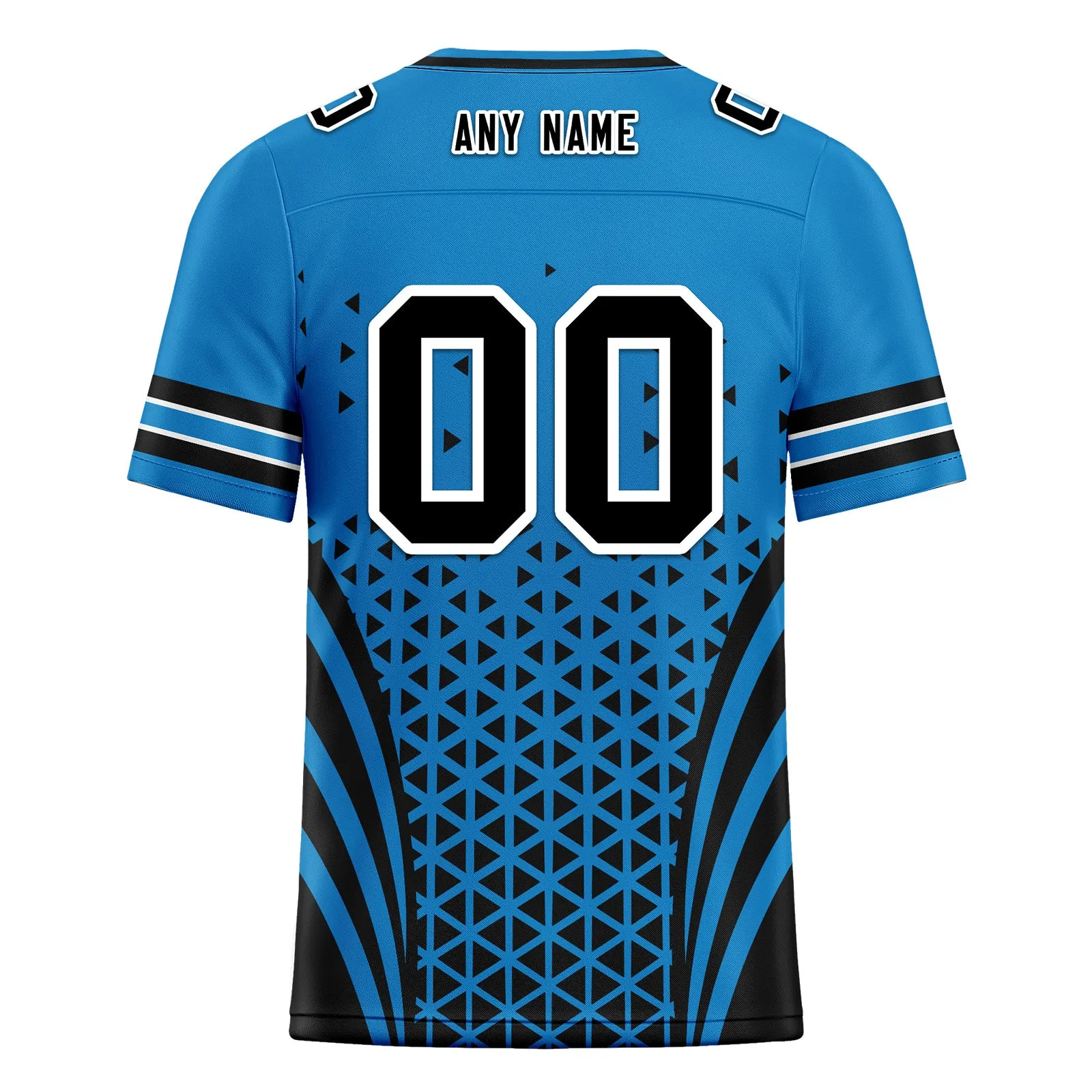 Custom Blue Black North Carolina Personalized Authentic Football Jersey FBJ02-D023033-5