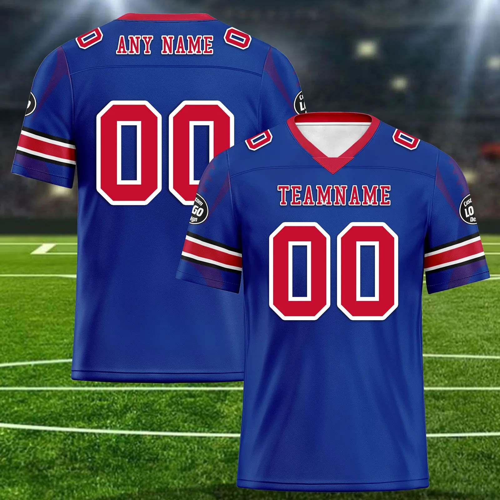 Custom Blue Buffalo Personalized Authentic Football Jersey FBJ02-D025033-5