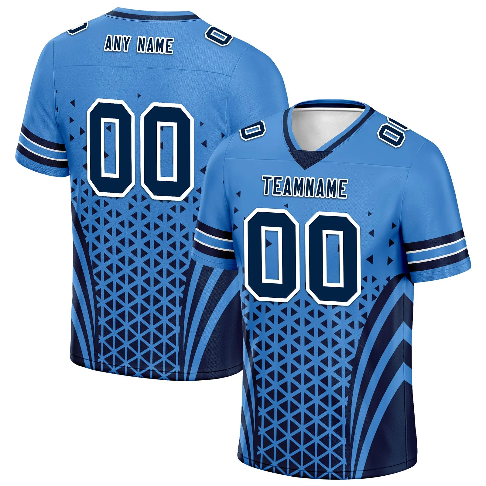 Custom Blue Deep Blue Tennessee Personalized Authentic Football Jersey FBJ02-D023033-32