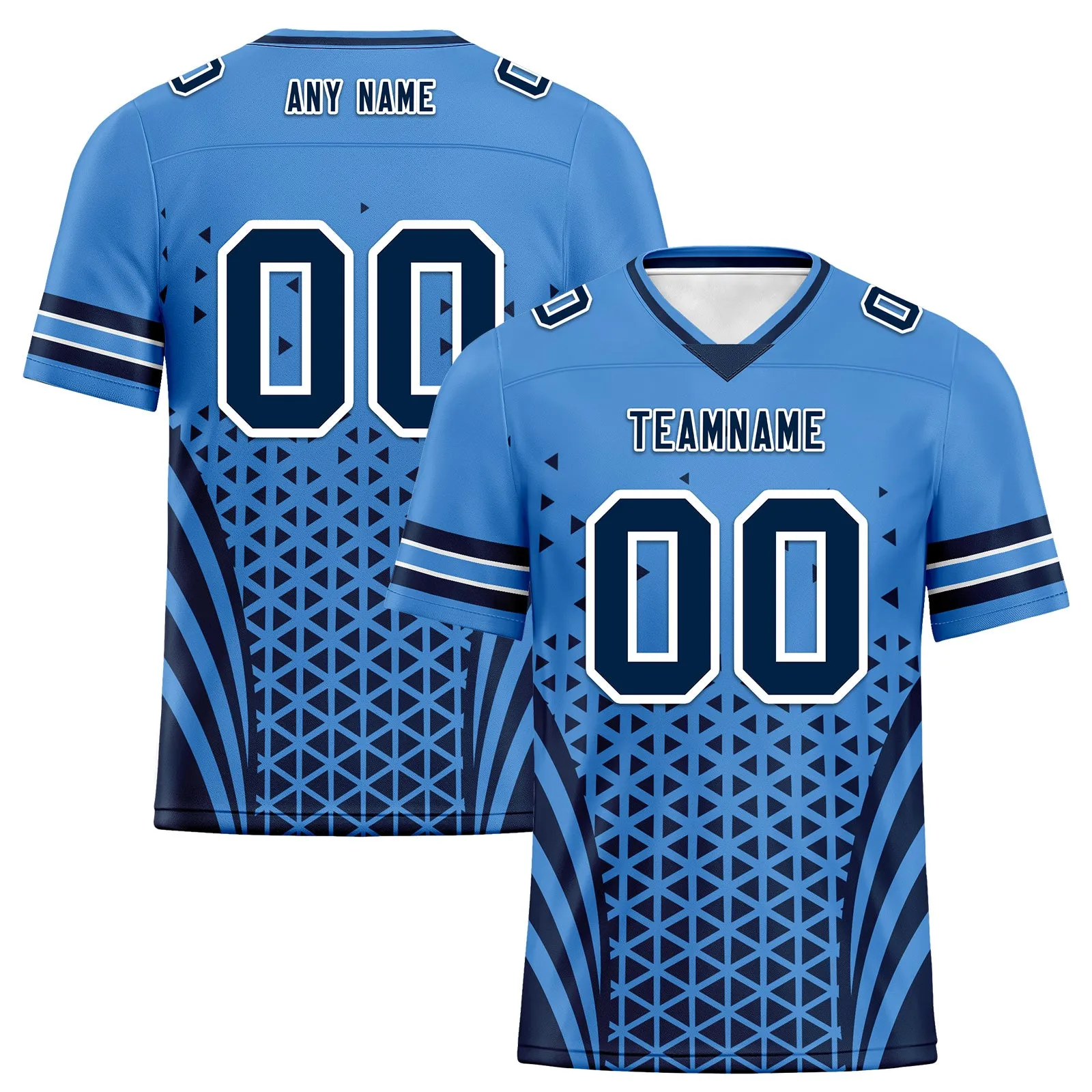 Custom Blue Deep Blue Tennessee Personalized Authentic Football Jersey FBJ02-D023033-32