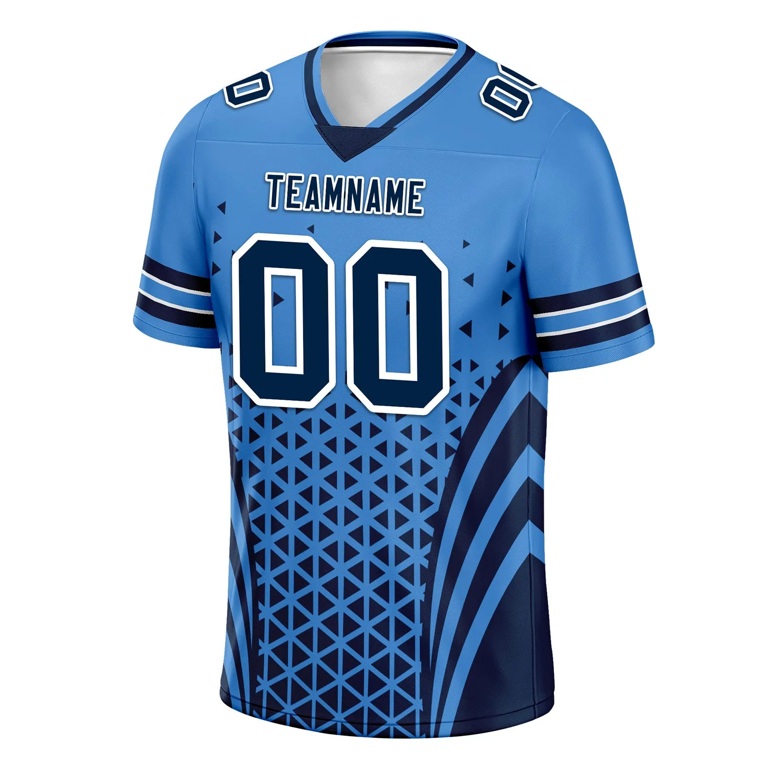 Custom Blue Deep Blue Tennessee Personalized Authentic Football Jersey FBJ02-D023033-32
