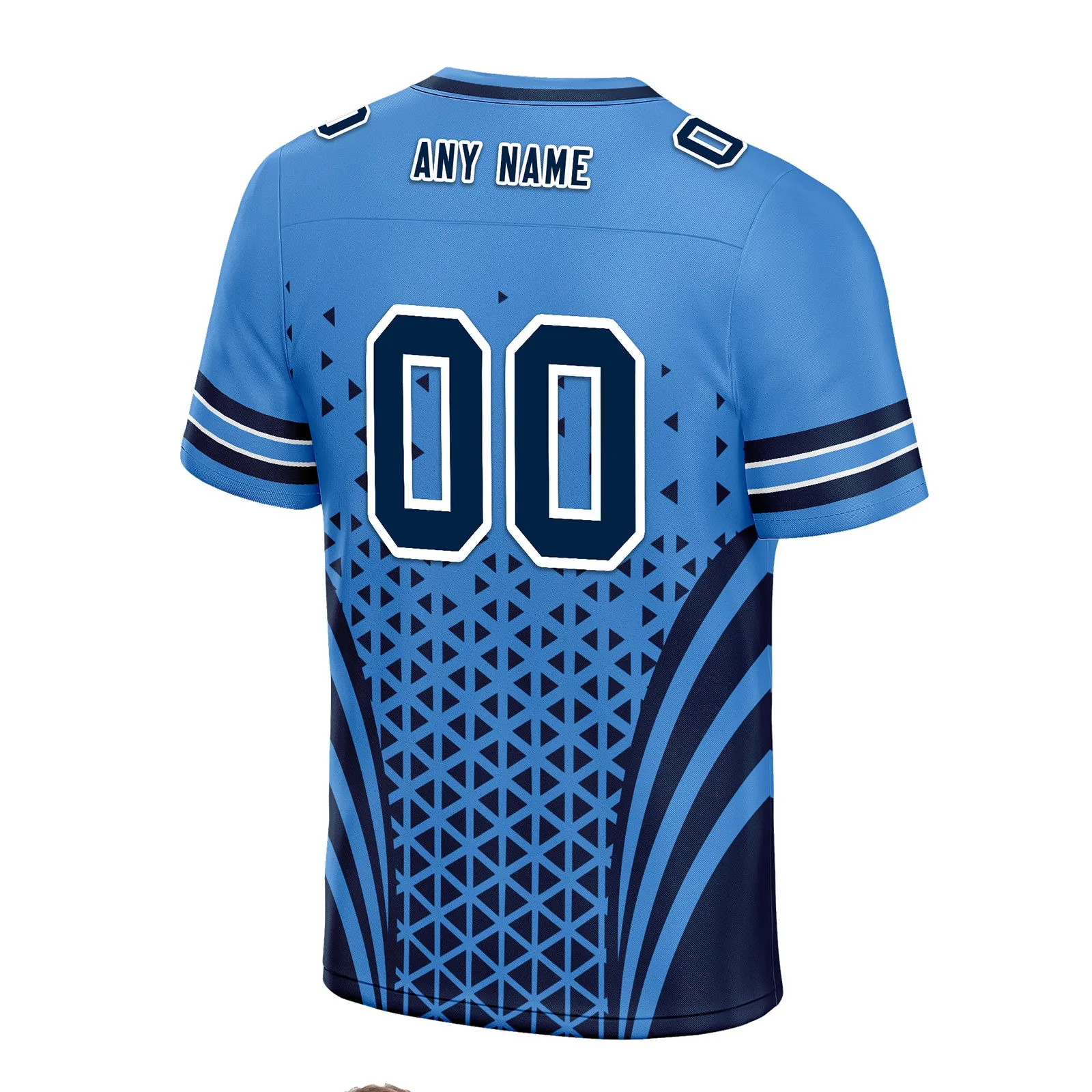 Custom Blue Deep Blue Tennessee Personalized Authentic Football Jersey FBJ02-D023033-32