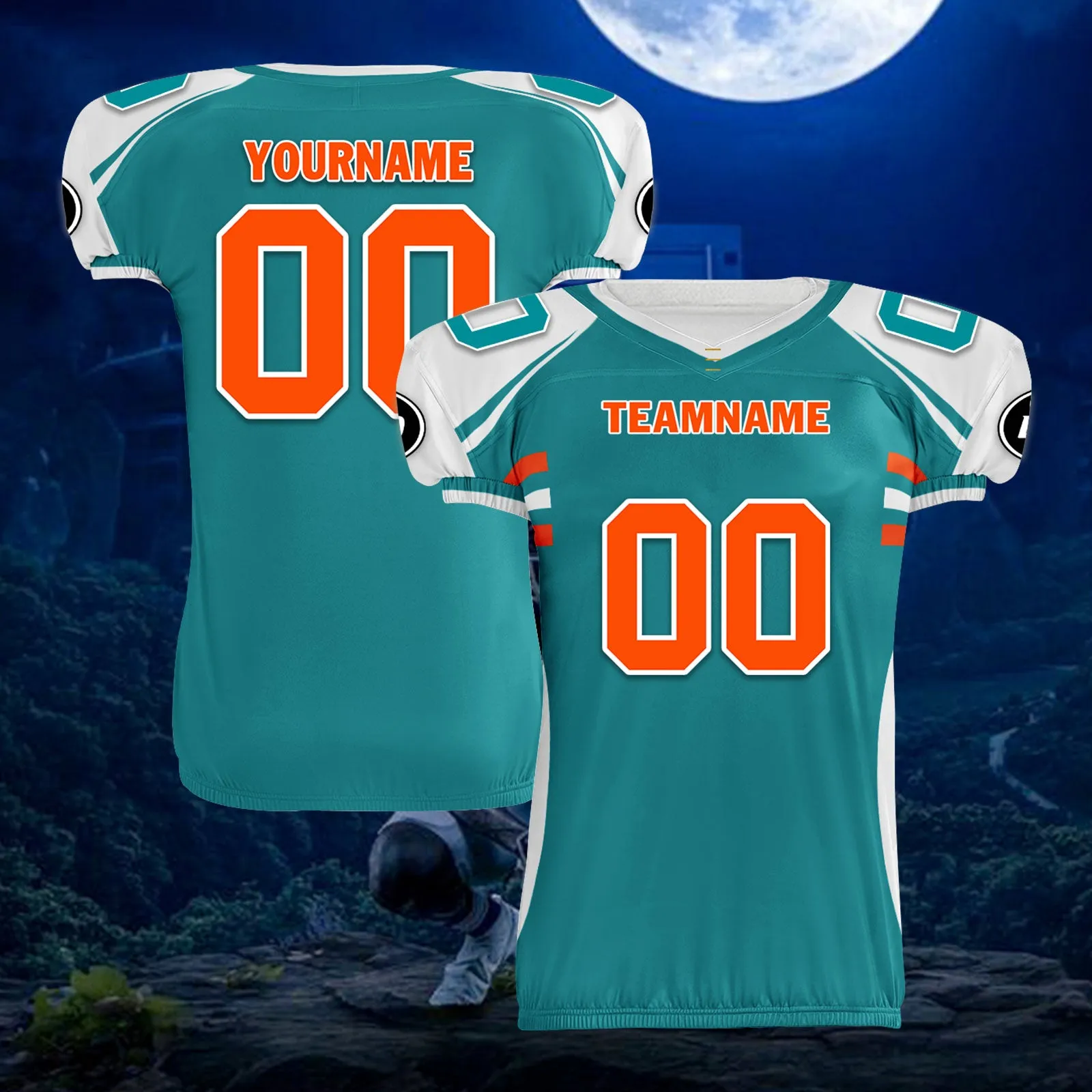 Custom Blue White Florida High-Performance American Football Jersey FBJ06-D023001-24