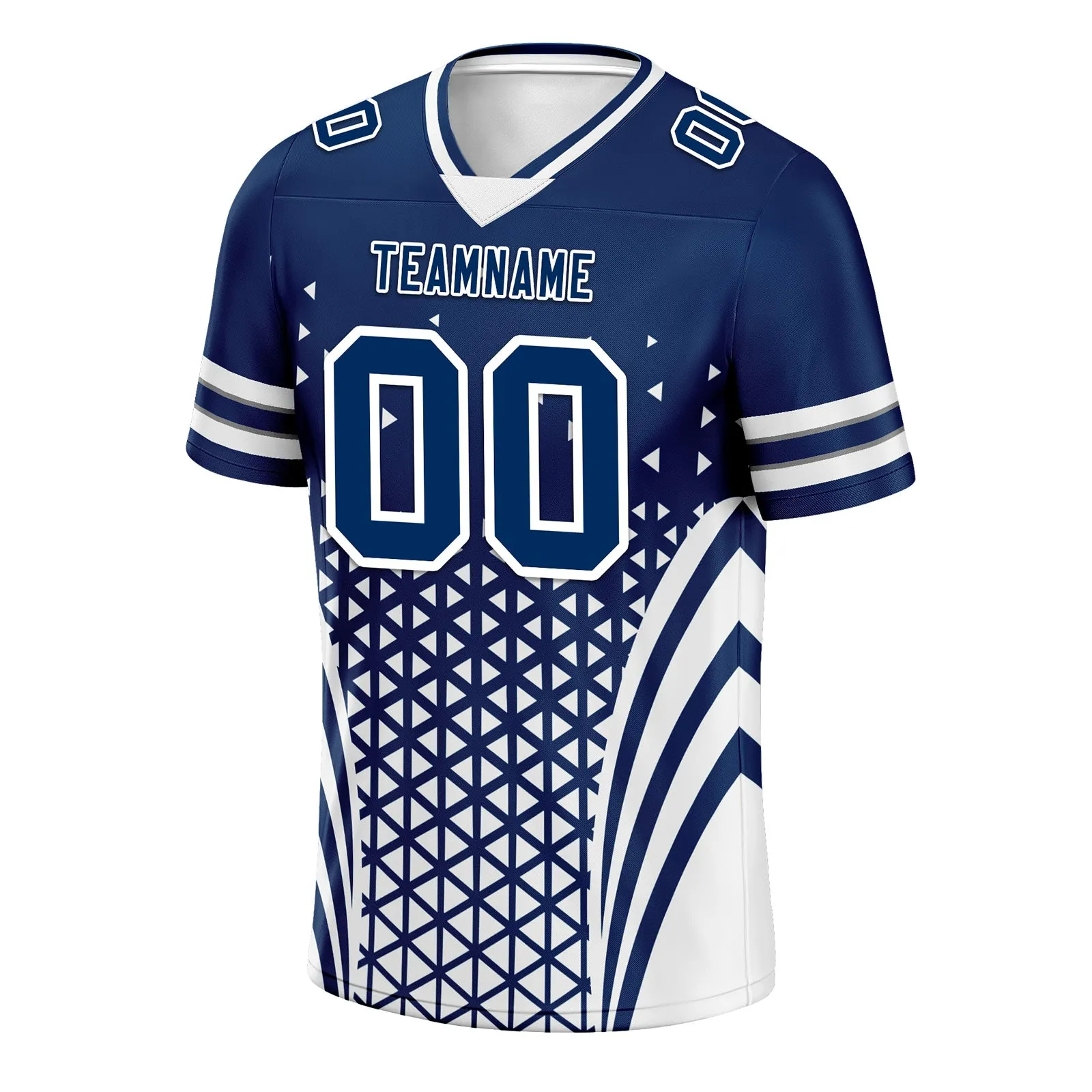 Custom Blue White Indiana Personalized Authentic Football Jersey FBJ02-D023033-14