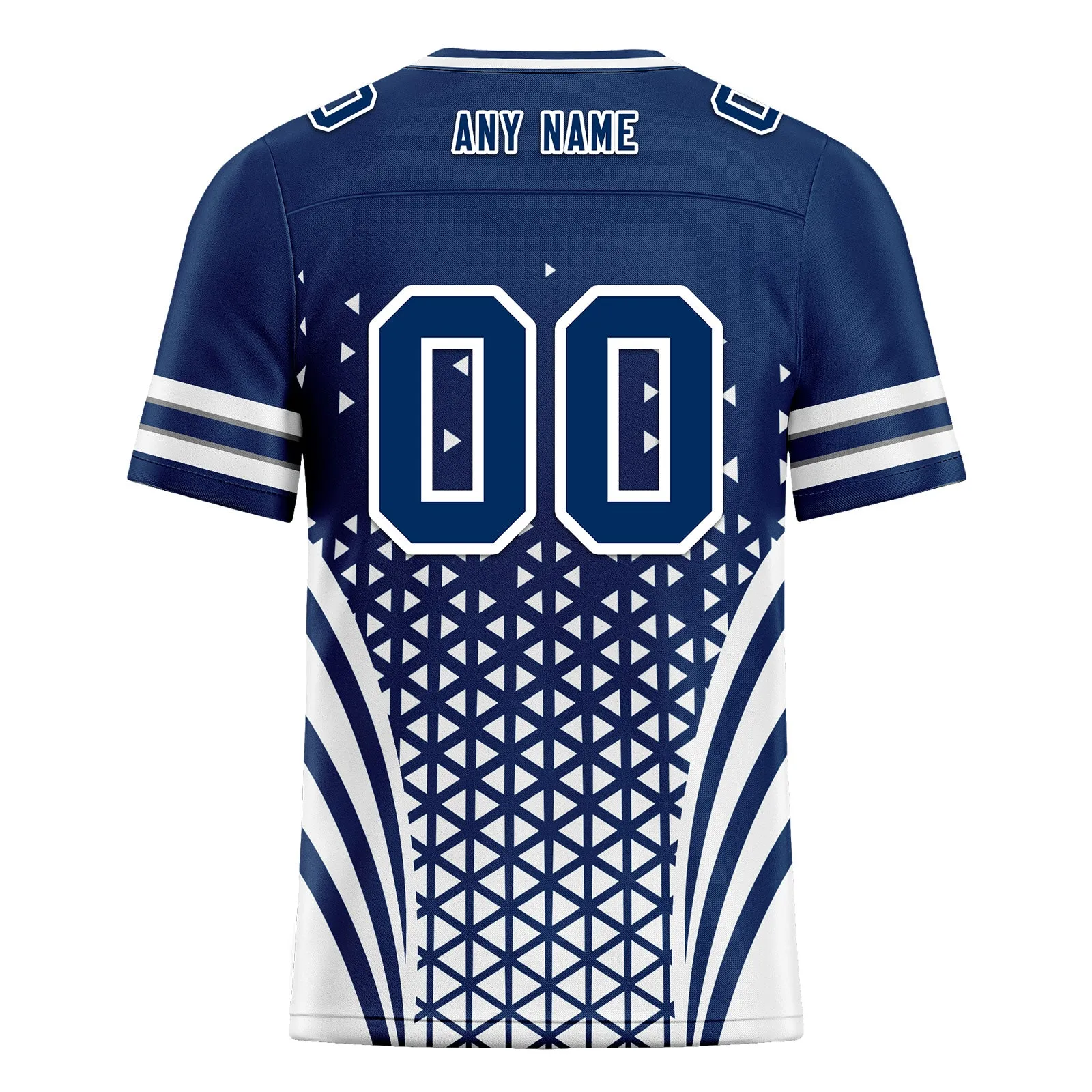 Custom Blue White Indiana Personalized Authentic Football Jersey FBJ02-D023033-14
