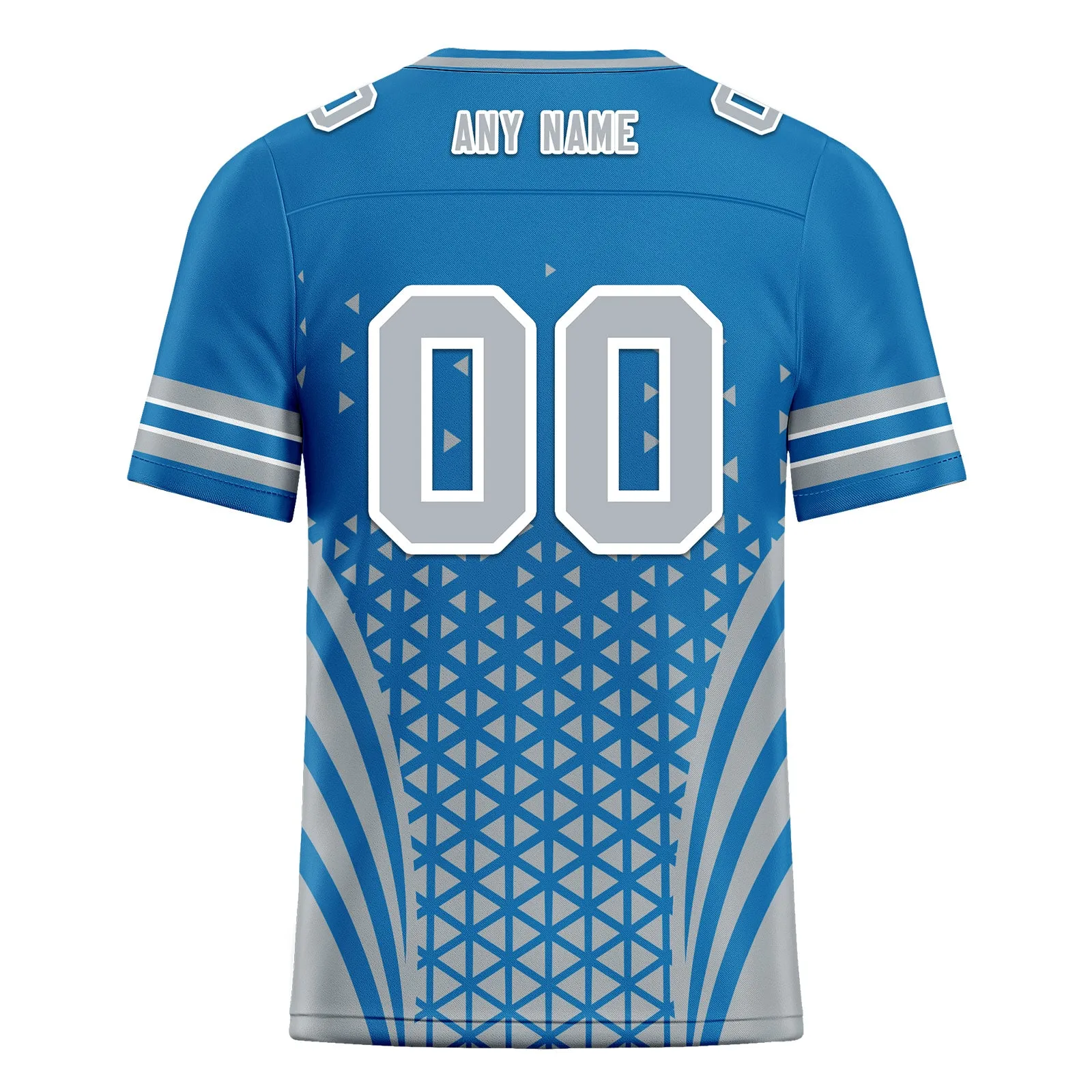 Custom Blue White Michigan Personalized Authentic Football Jersey FBJ02-D023033-11