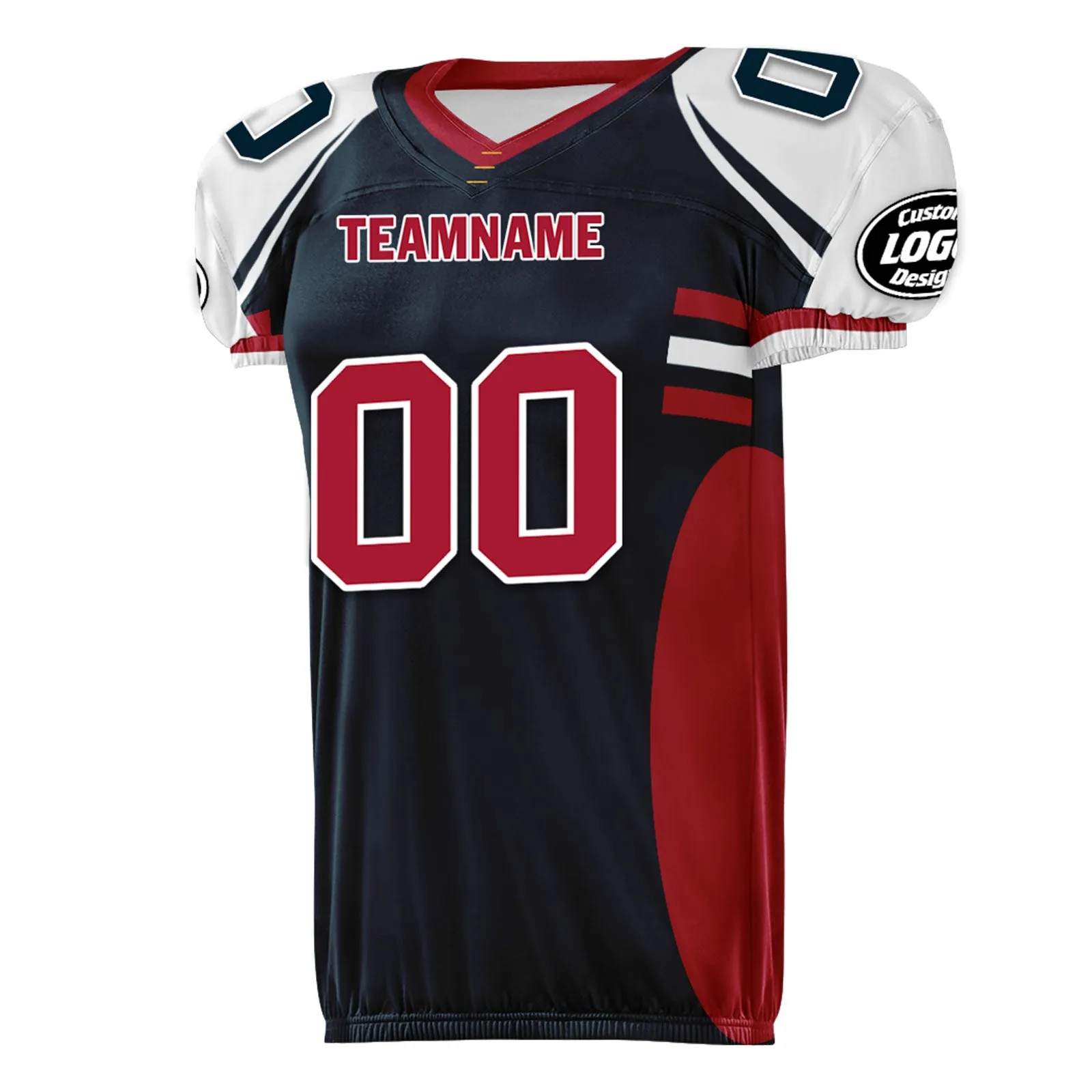 Custom Blue White Texas High-Performance American Football Jersey FBJ06-D023001-12