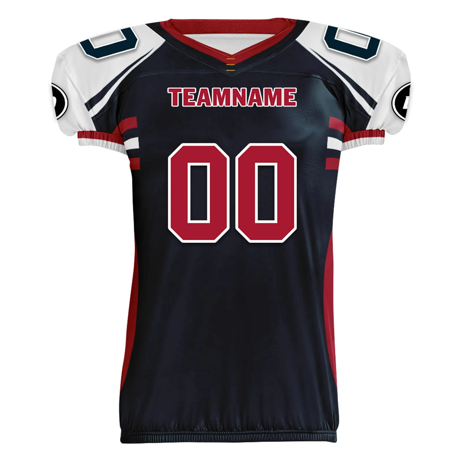 Custom Blue White Texas High-Performance American Football Jersey FBJ06-D023001-12