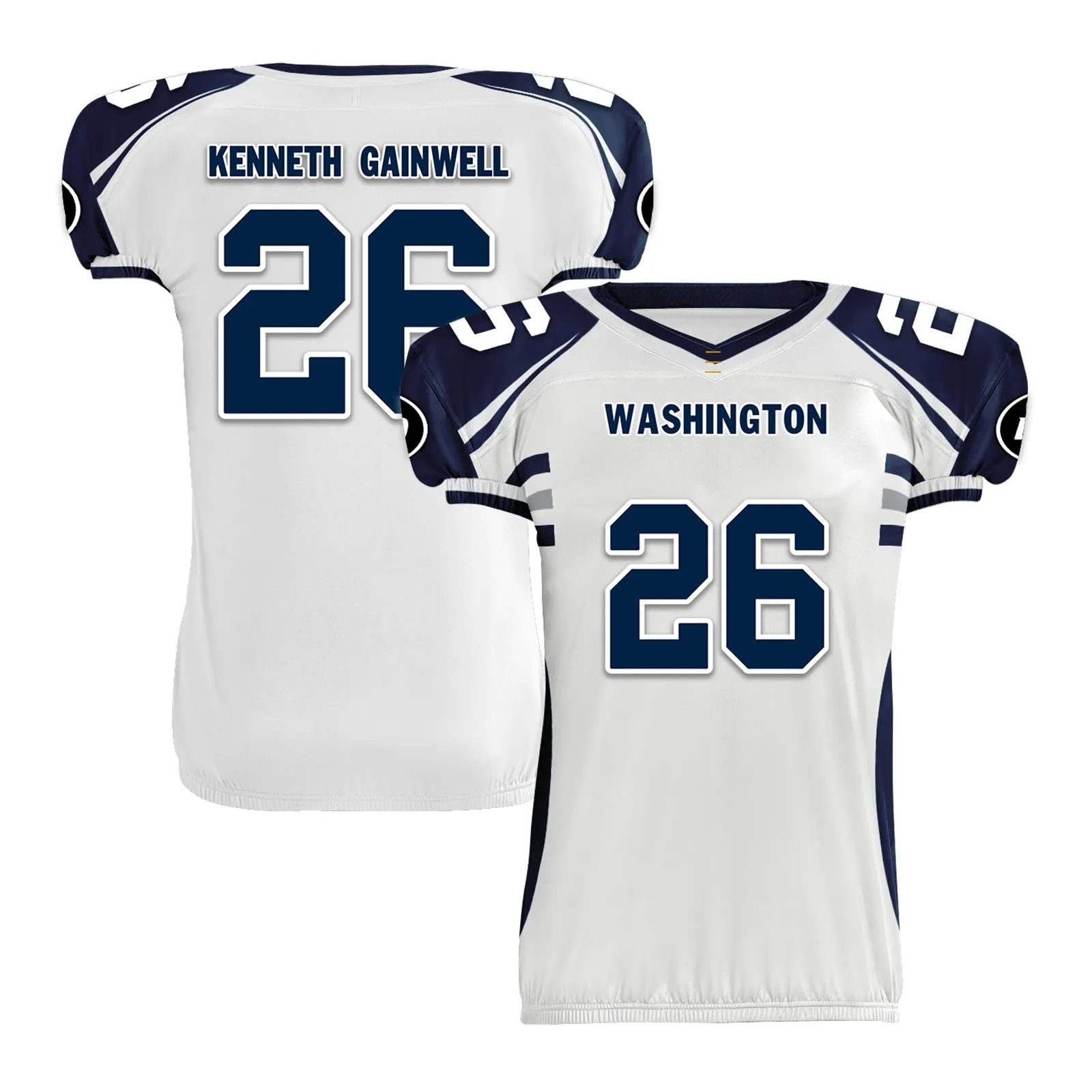 Custom Blue White Washington High-Performance American Football Jersey FBJ06-D023001-27
