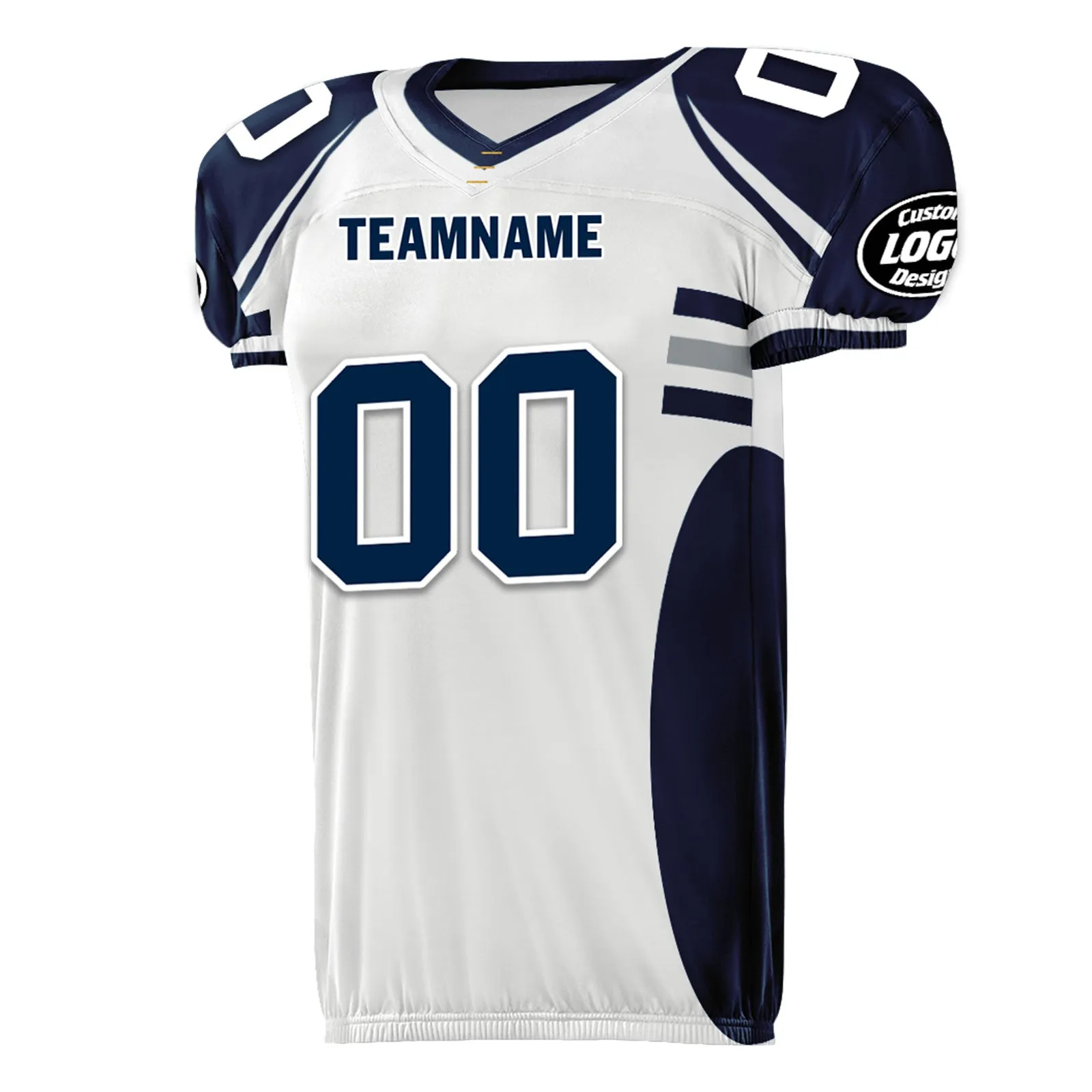 Custom Blue White Washington High-Performance American Football Jersey FBJ06-D023001-27