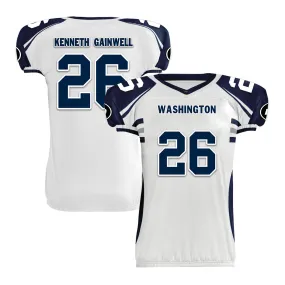 Custom Blue White Washington High-Performance American Football Jersey FBJ06-D023001-27