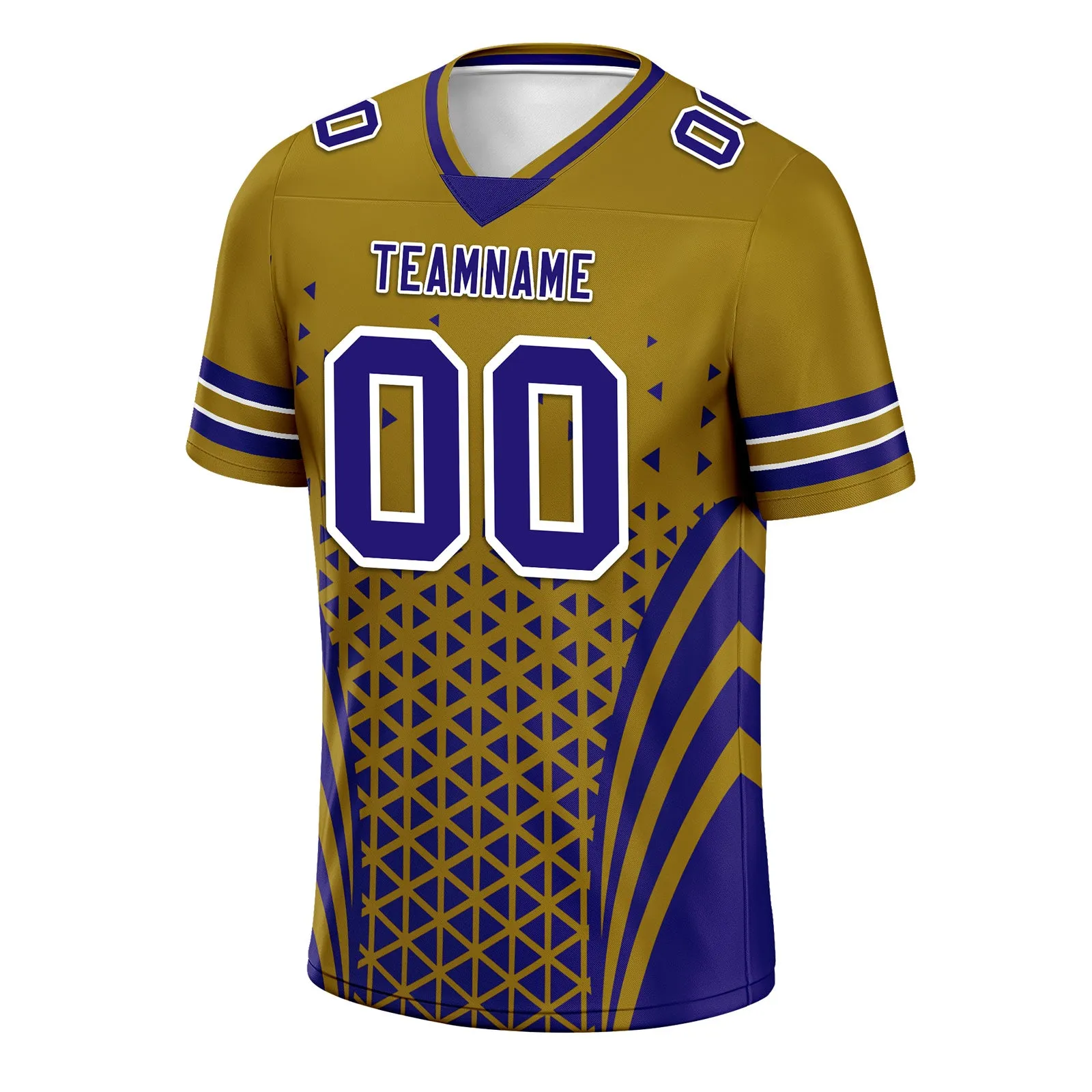 Custom Blue Yellow Maryland Personalized Authentic Football Jersey FBJ02-D023033-2
