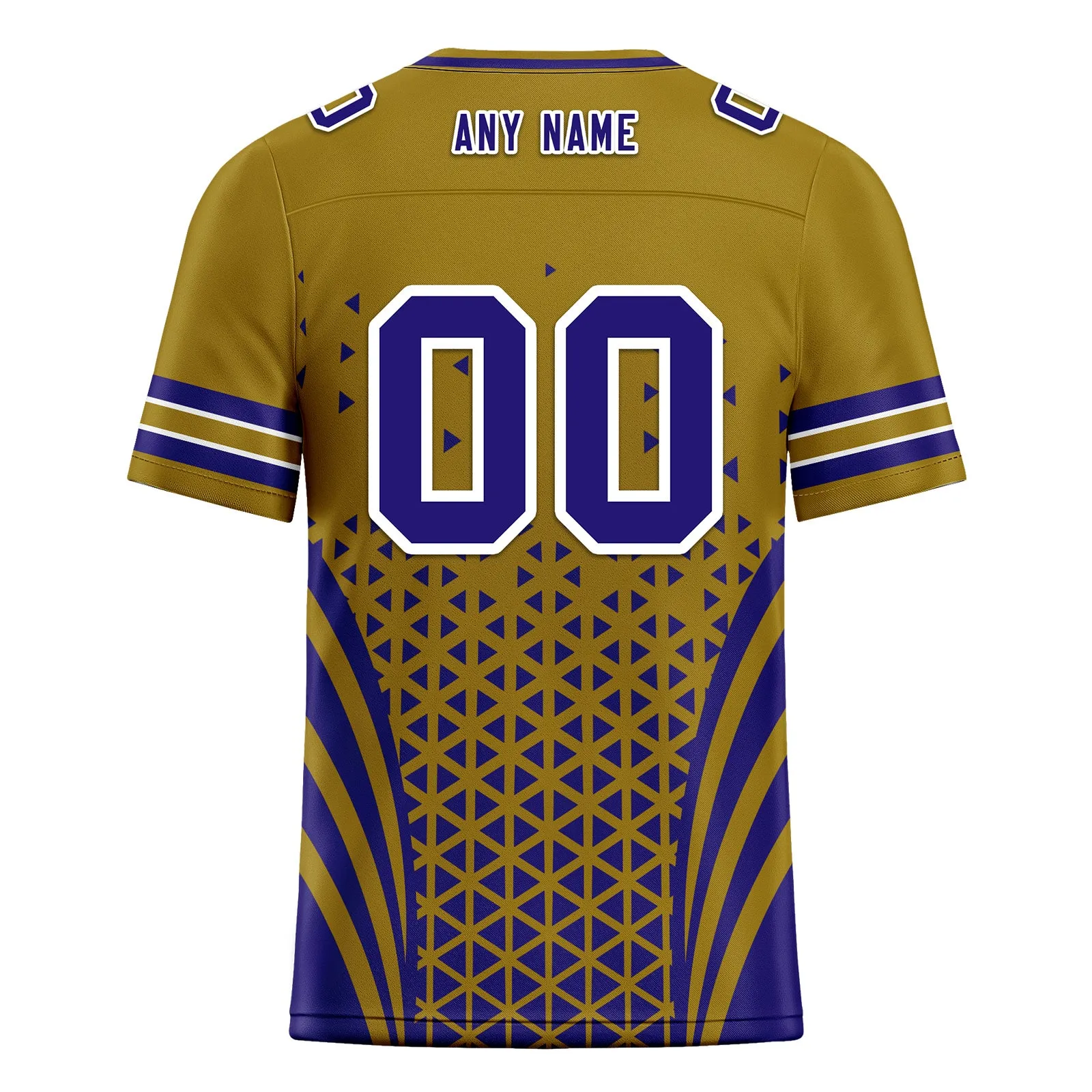 Custom Blue Yellow Maryland Personalized Authentic Football Jersey FBJ02-D023033-2