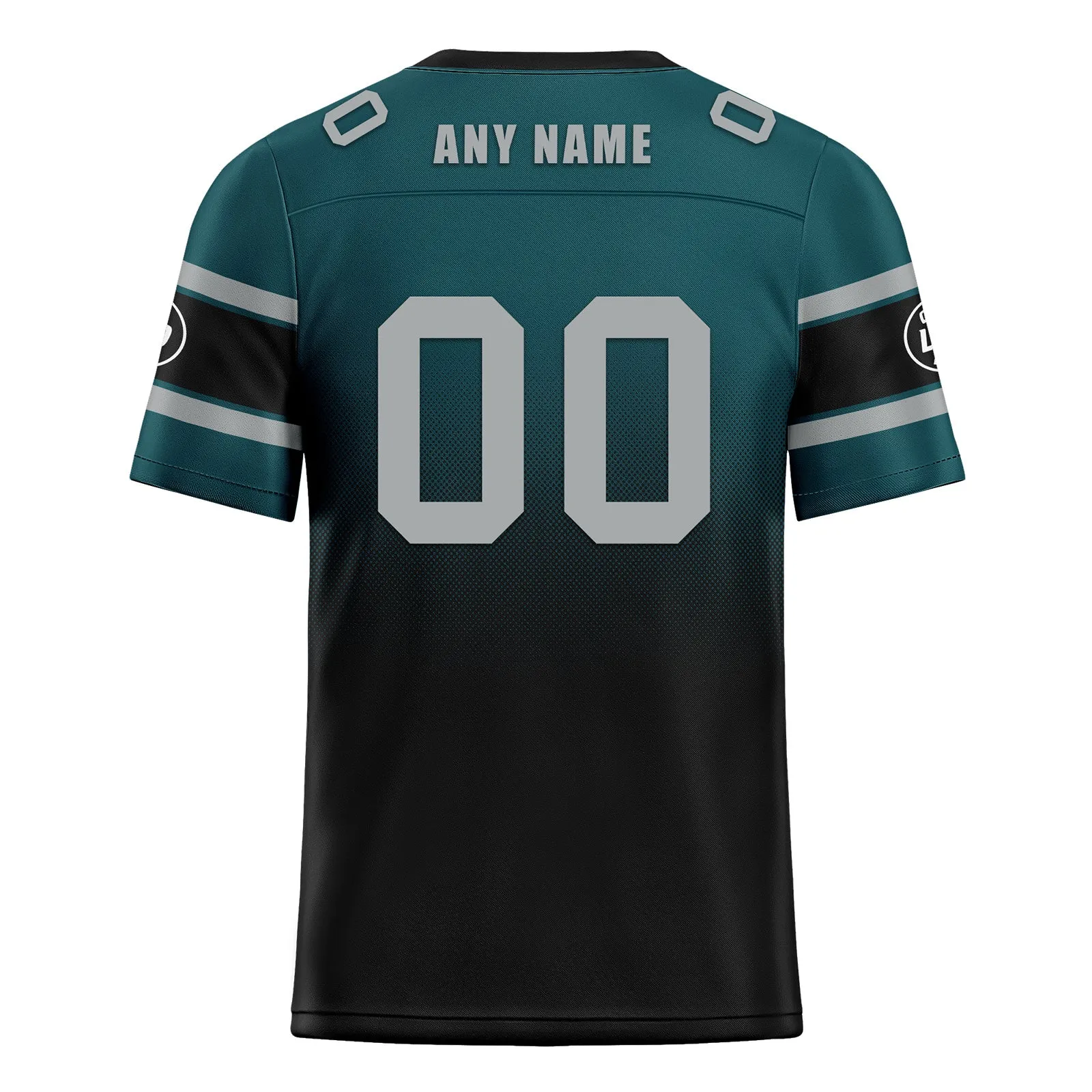Custom Green Black Philadelphia Personalized Authentic Football Jersey FBJ02-D020249-23