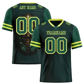Custom Green Skull Fashion Green Personalized Authentic Football Jersey FBJ02-bc0fbb9
