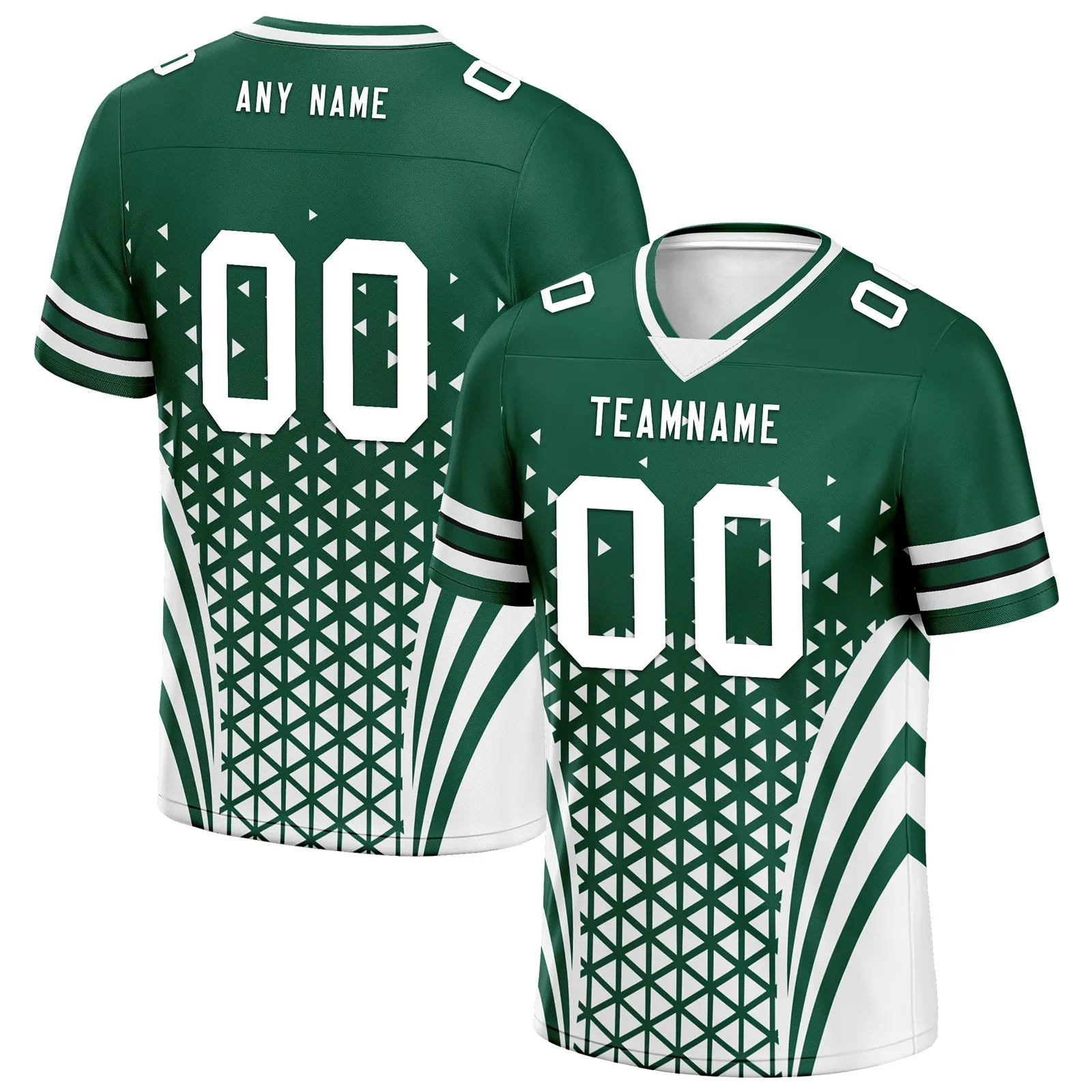 Custom Green White New York Personalized Authentic Football Jersey FBJ02-D023033-28