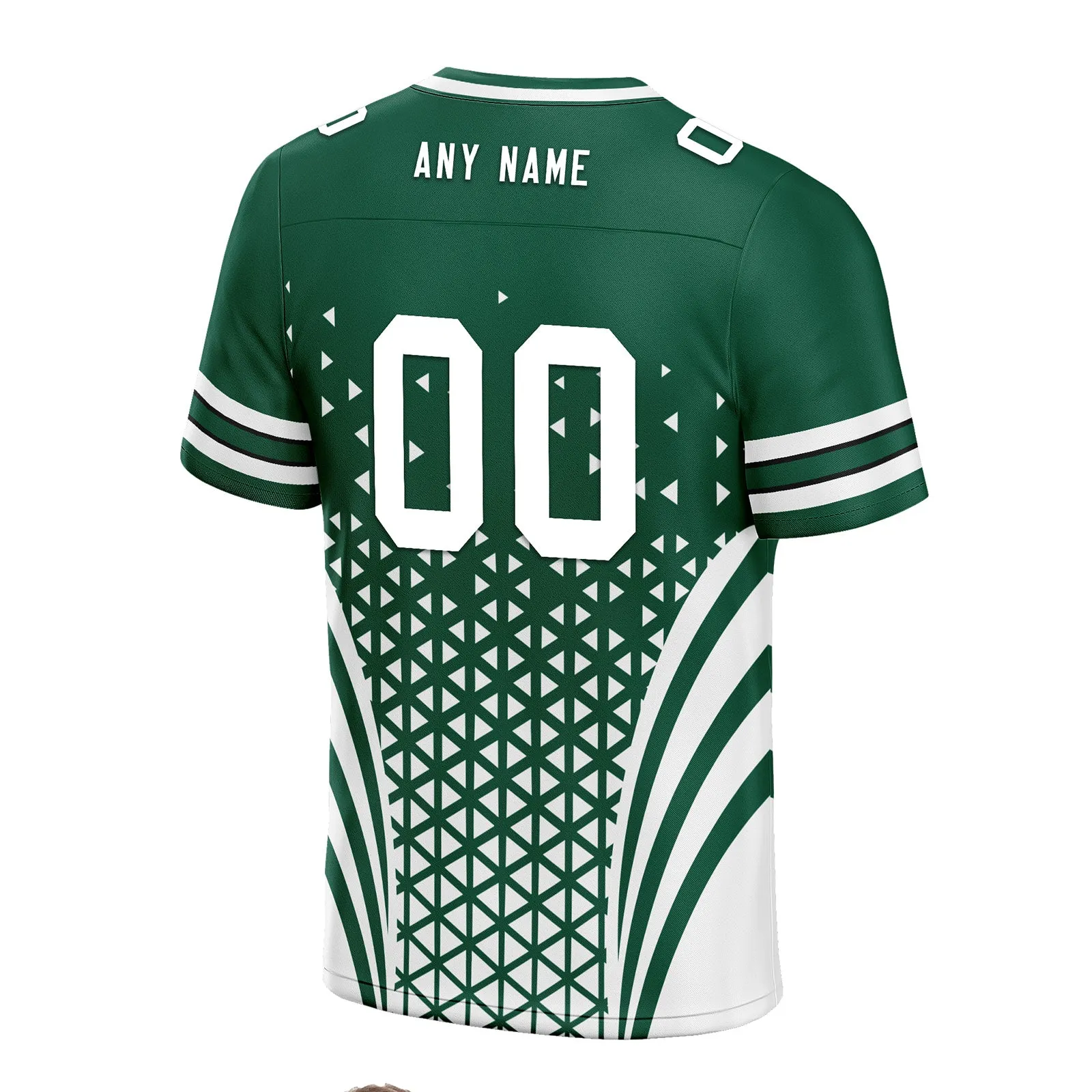 Custom Green White New York Personalized Authentic Football Jersey FBJ02-D023033-28