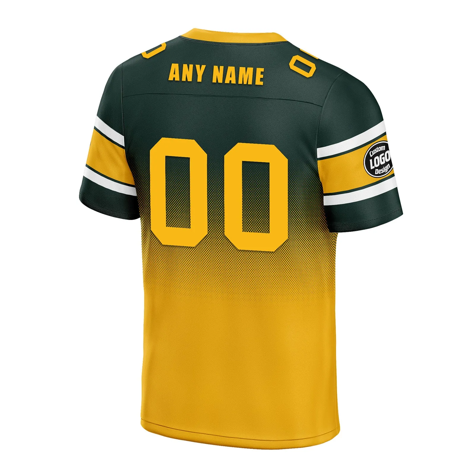 Custom Green Yellow Green Bay Personalized Authentic Football Jersey FBJ02-D020249-13
