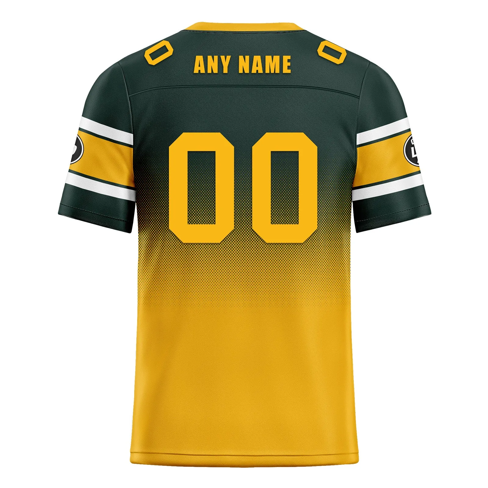 Custom Green Yellow Green Bay Personalized Authentic Football Jersey FBJ02-D020249-13