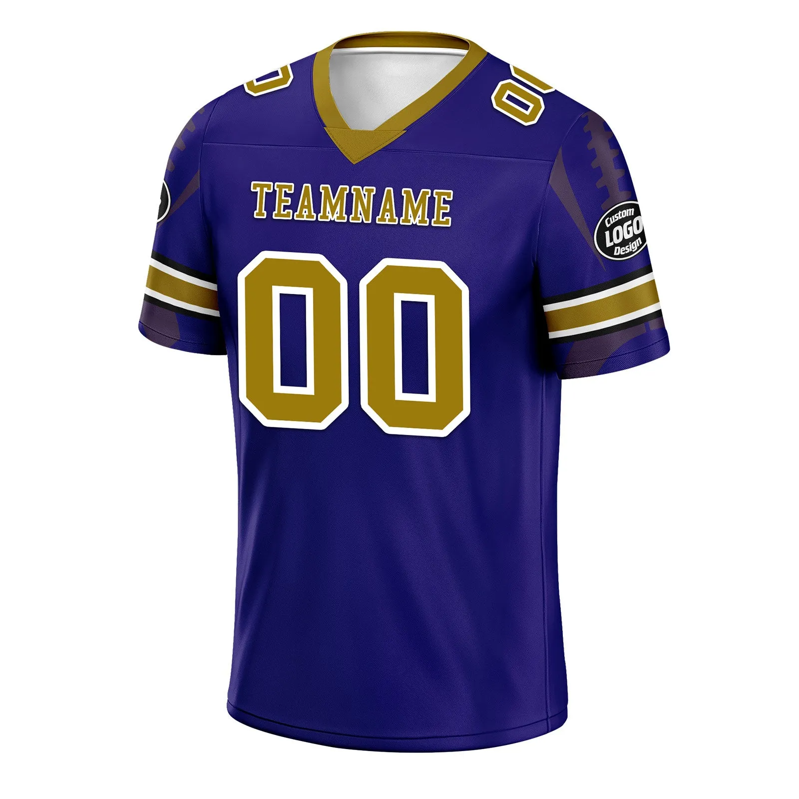 Custom Purple Baltimore Personalized Authentic Football Jersey FBJ02-D025033-4