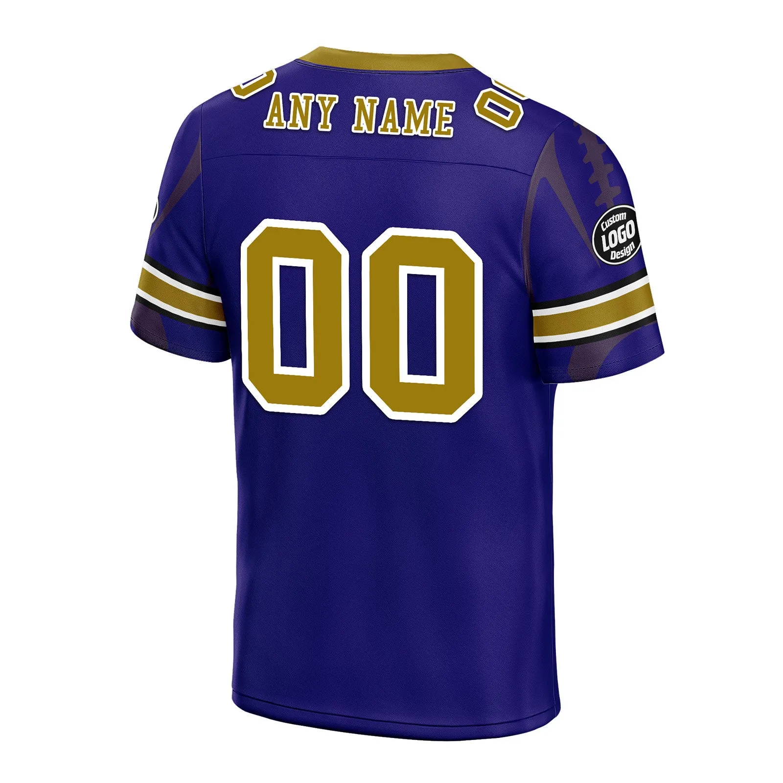 Custom Purple Baltimore Personalized Authentic Football Jersey FBJ02-D025033-4