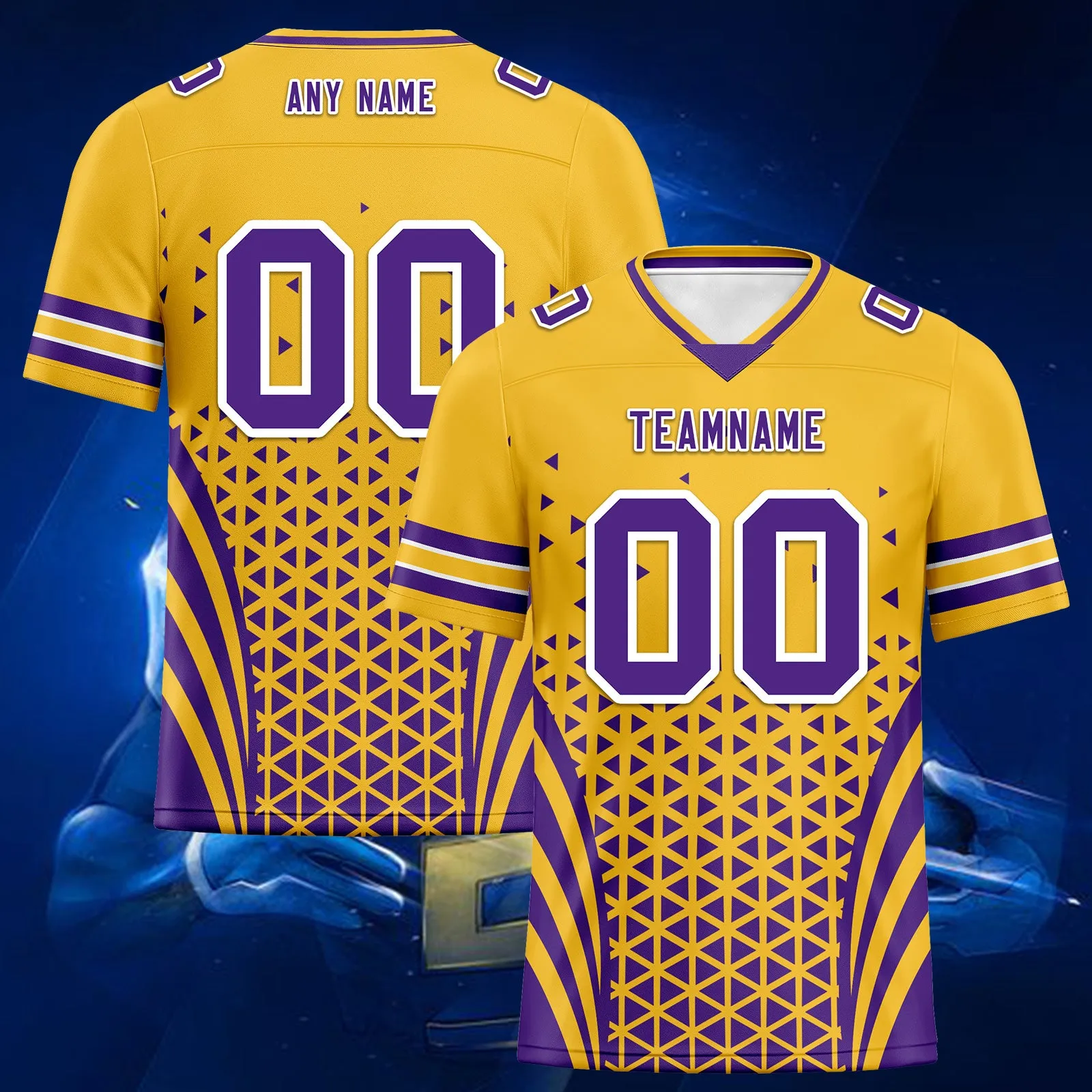 Custom Purple White Minnesota Personalized Authentic Football Jersey FBJ02-D023033-17