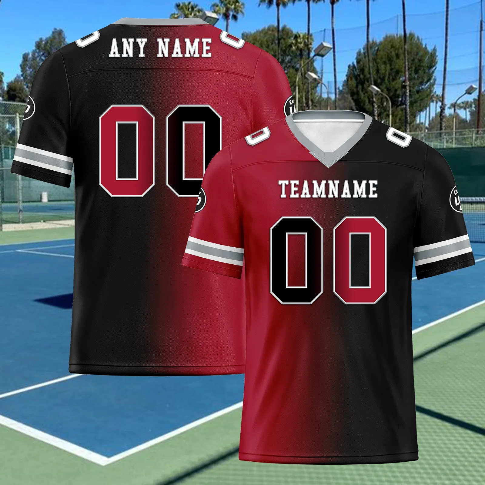 Custom Red Black Georgia Personalized Authentic Football Jersey FBJ02-D028017-2