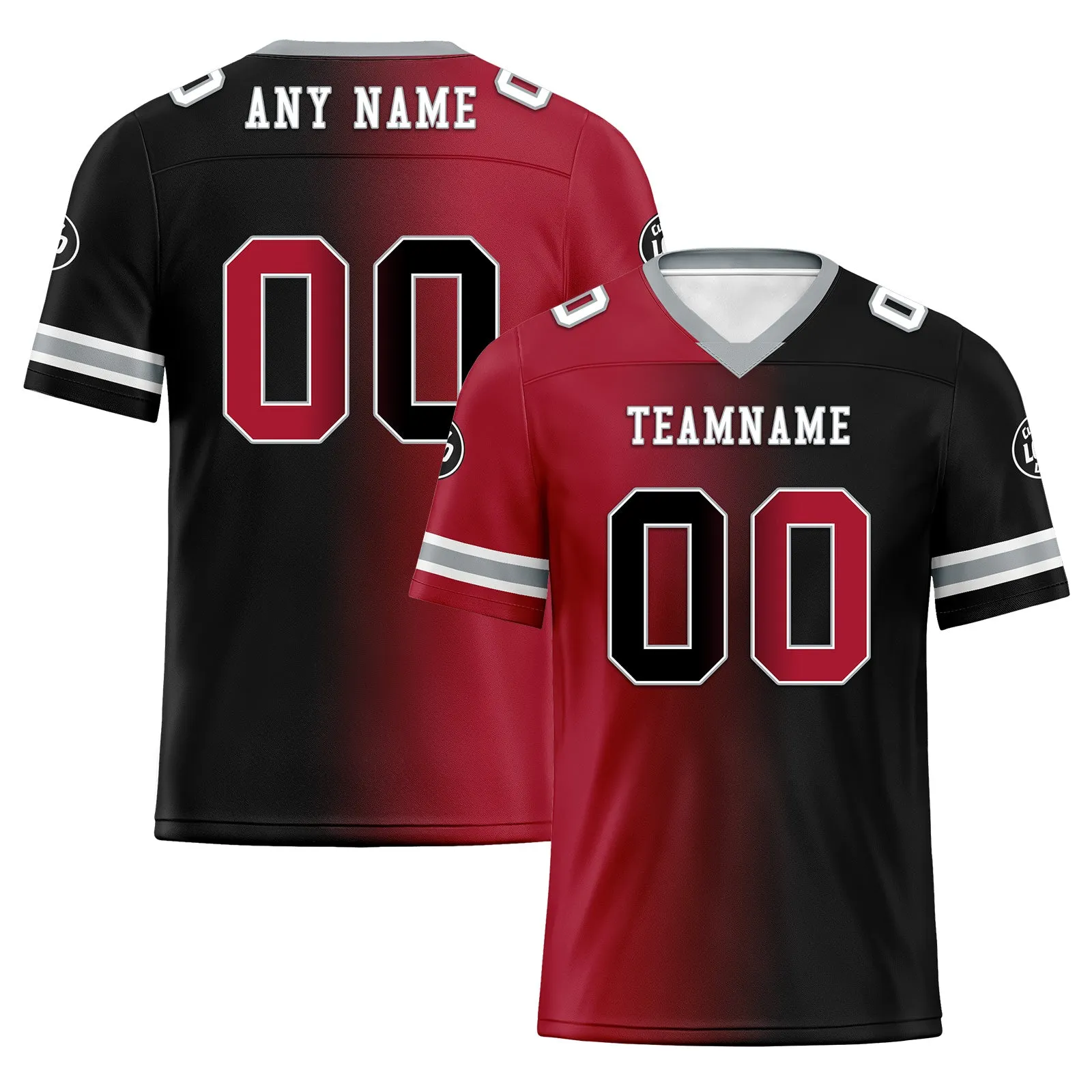 Custom Red Black Georgia Personalized Authentic Football Jersey FBJ02-D028017-2