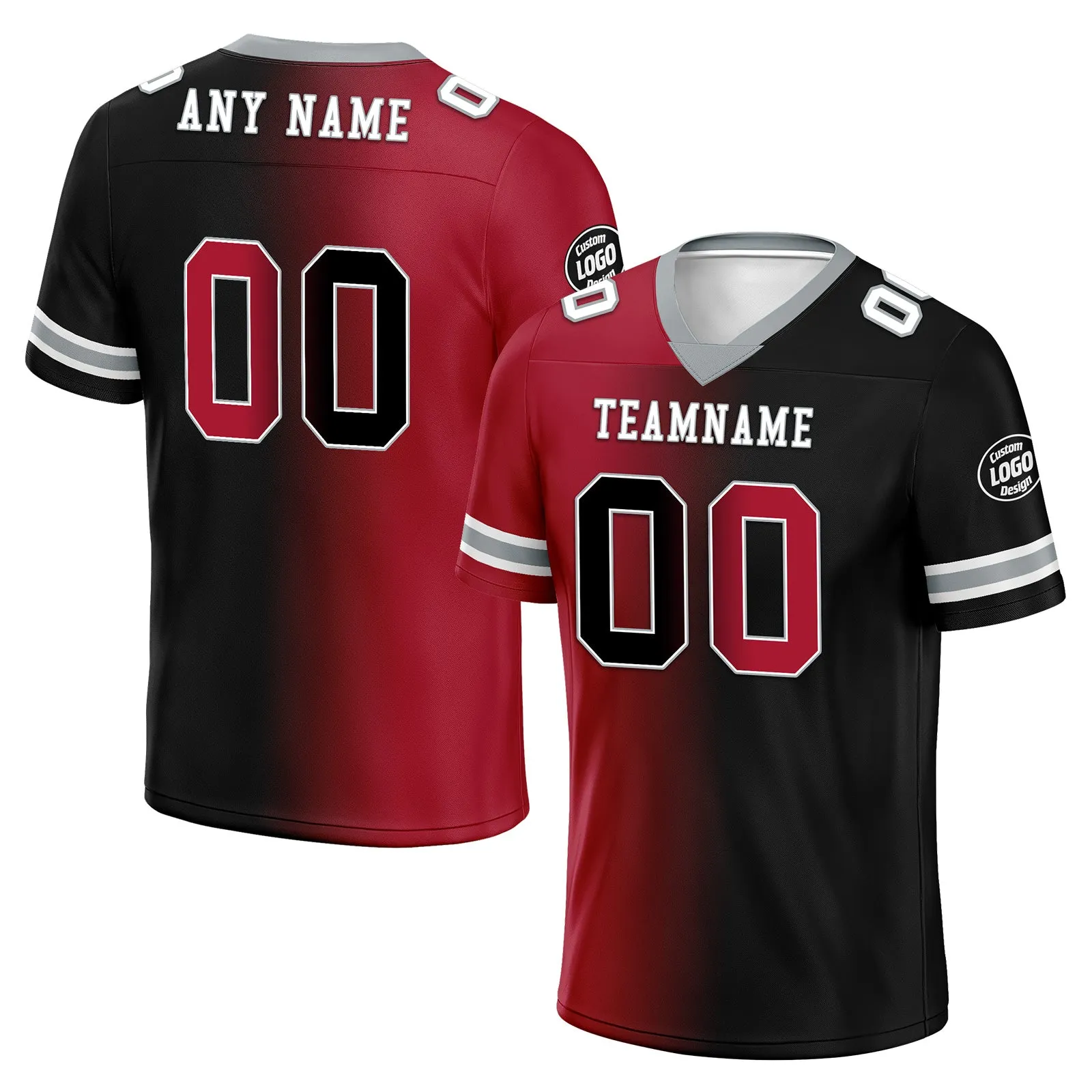 Custom Red Black Georgia Personalized Authentic Football Jersey FBJ02-D028017-2