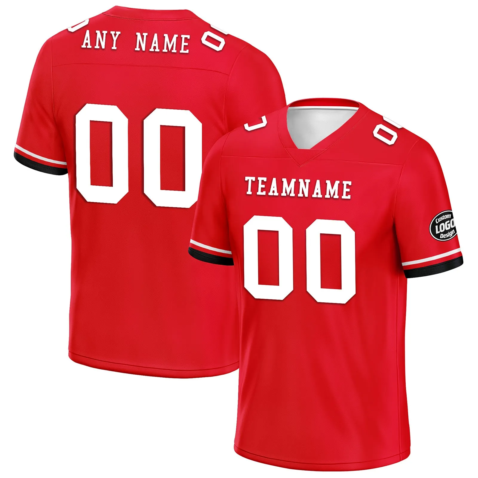 Custom Red Houston Personalized Authentic Football Jersey FBJ02-D020263-12