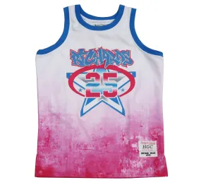 DWAYNE WADE HIGH SCHOOL PINK/WHITE BASKETBALL JERSEY HGA074-BBJ-27