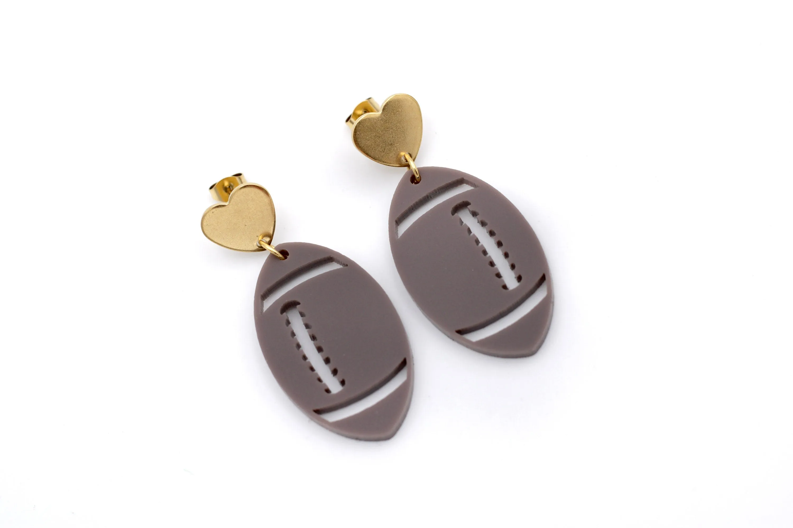 Football Dangle Earrings