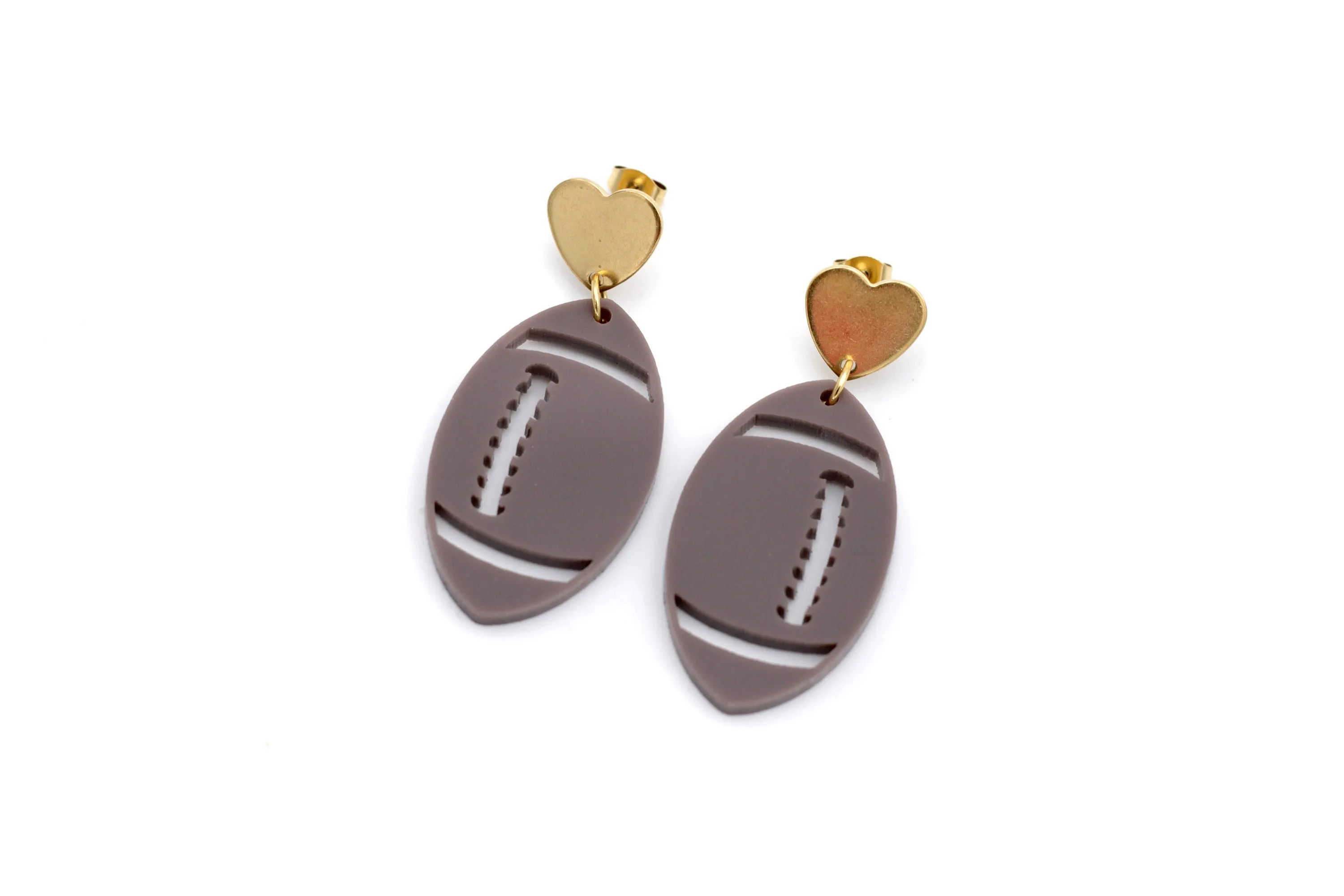 Football Dangle Earrings
