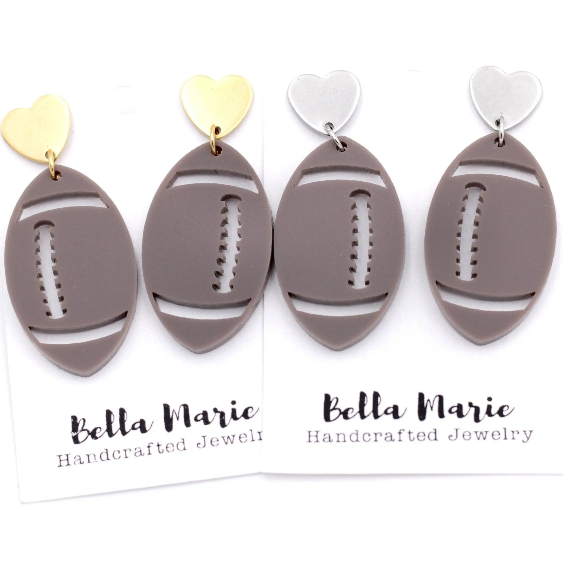 Football Dangle Earrings
