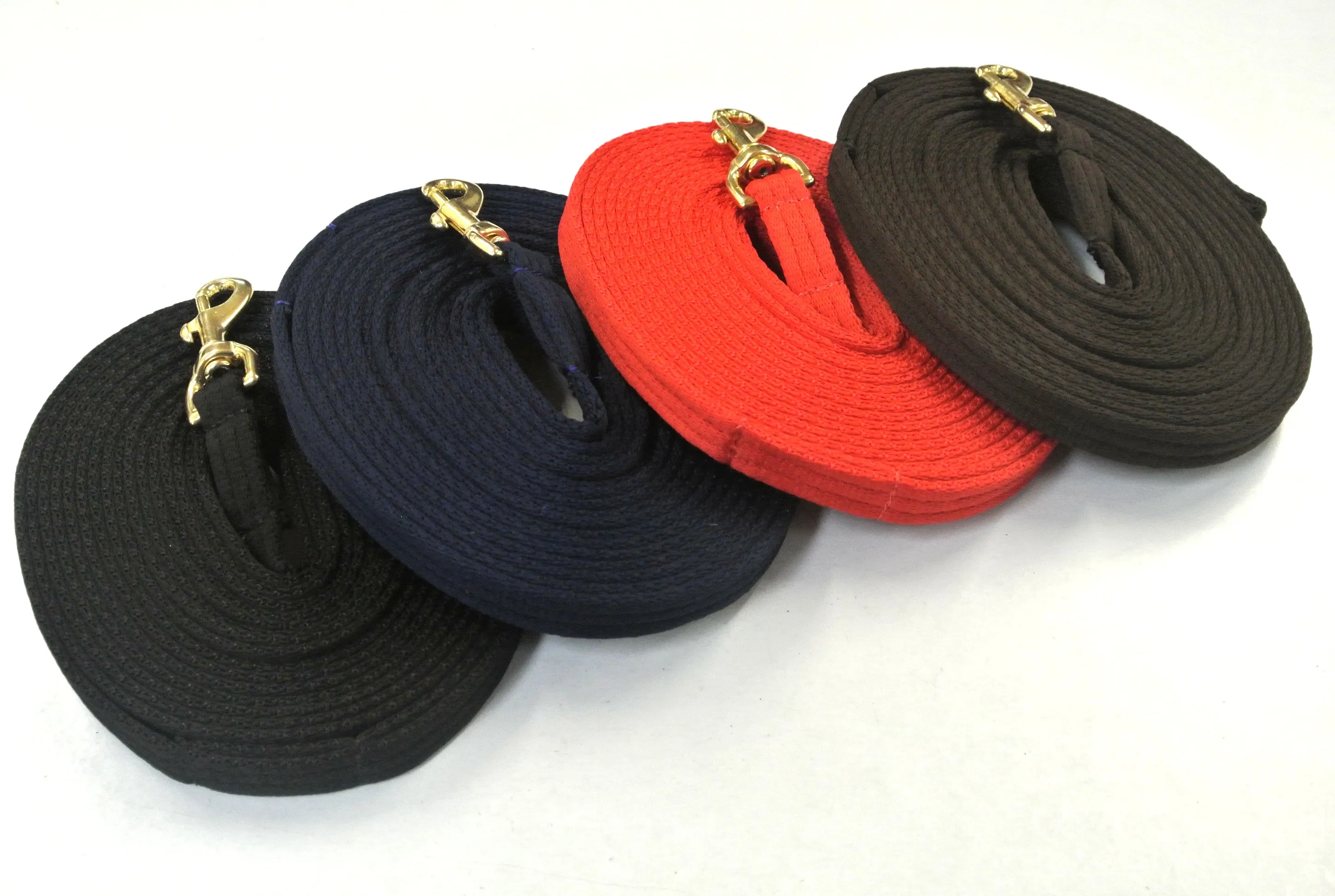 Horse Lunge Line Dog Training Lead Padded Strong Soft Air Webbing Solid Brass Trigger Clip